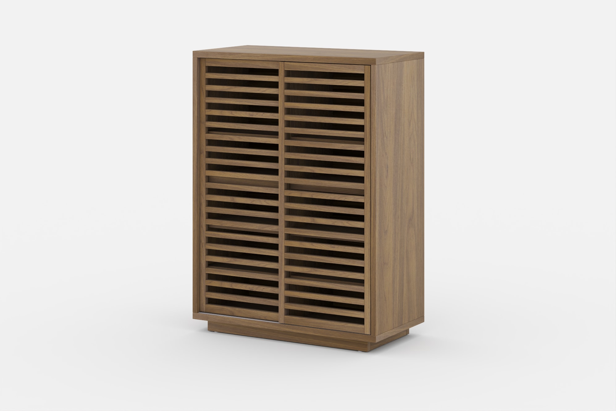 Luka Cabinet, Walnut 360° view 3