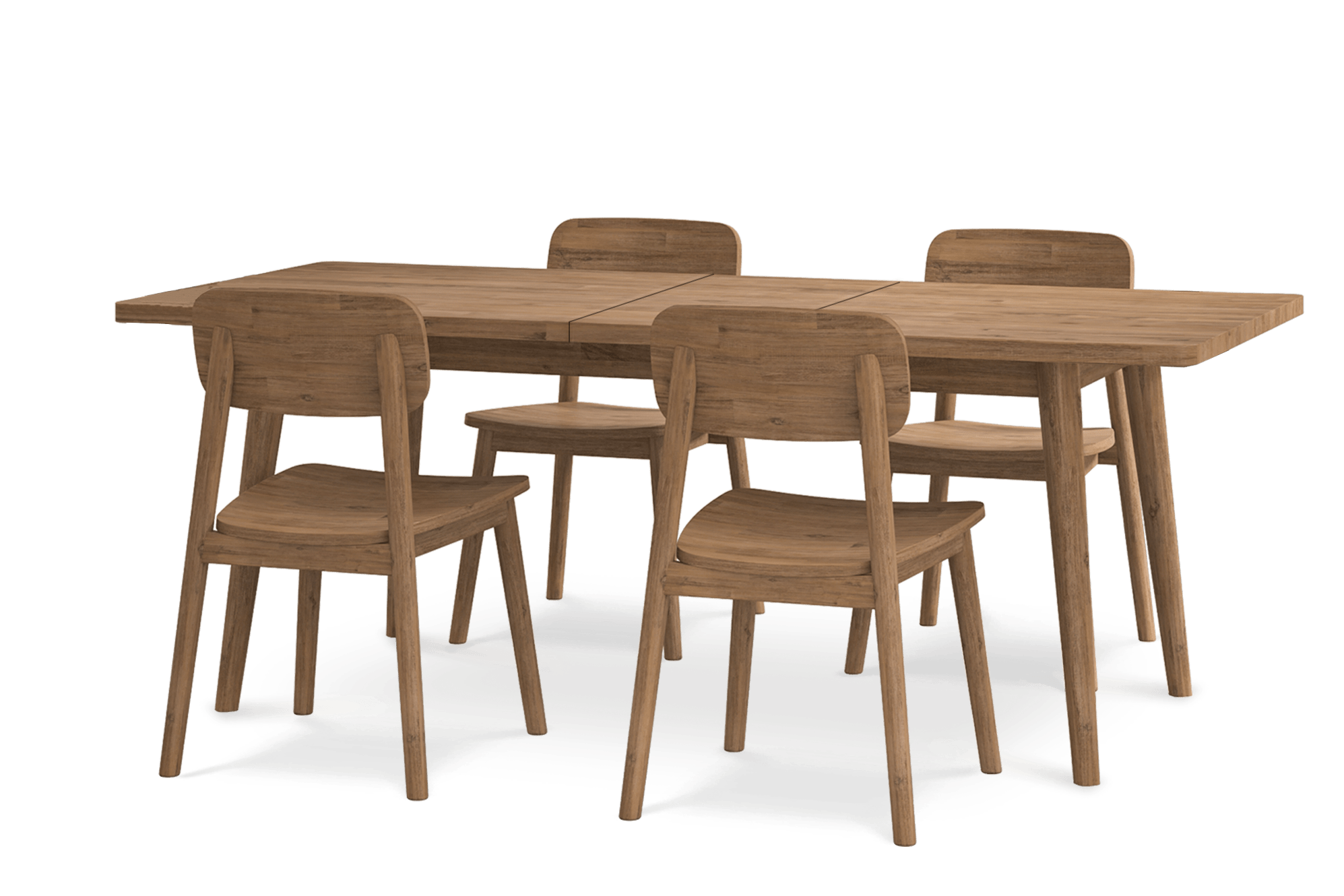 Seb Extendable Dining Table with 4 Chairs 2