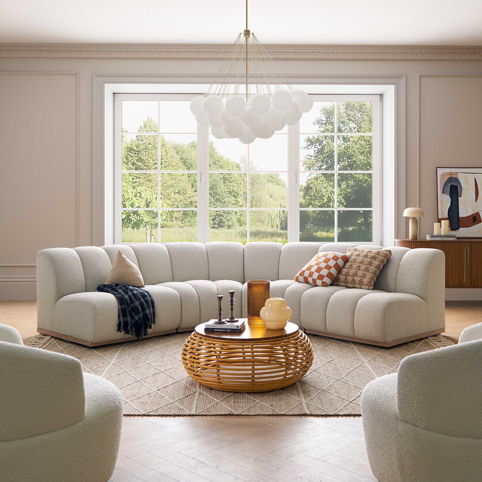 Marlow Performance Bouclé Armless Sofa 3