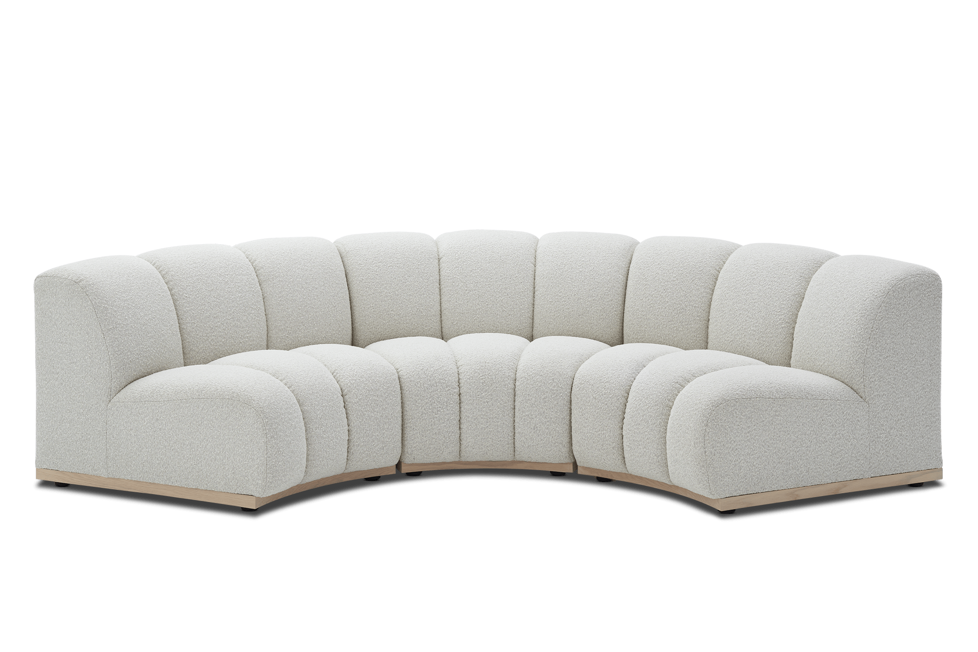 Marlow Performance Bouclé Curve 3 Seater Sofa 2