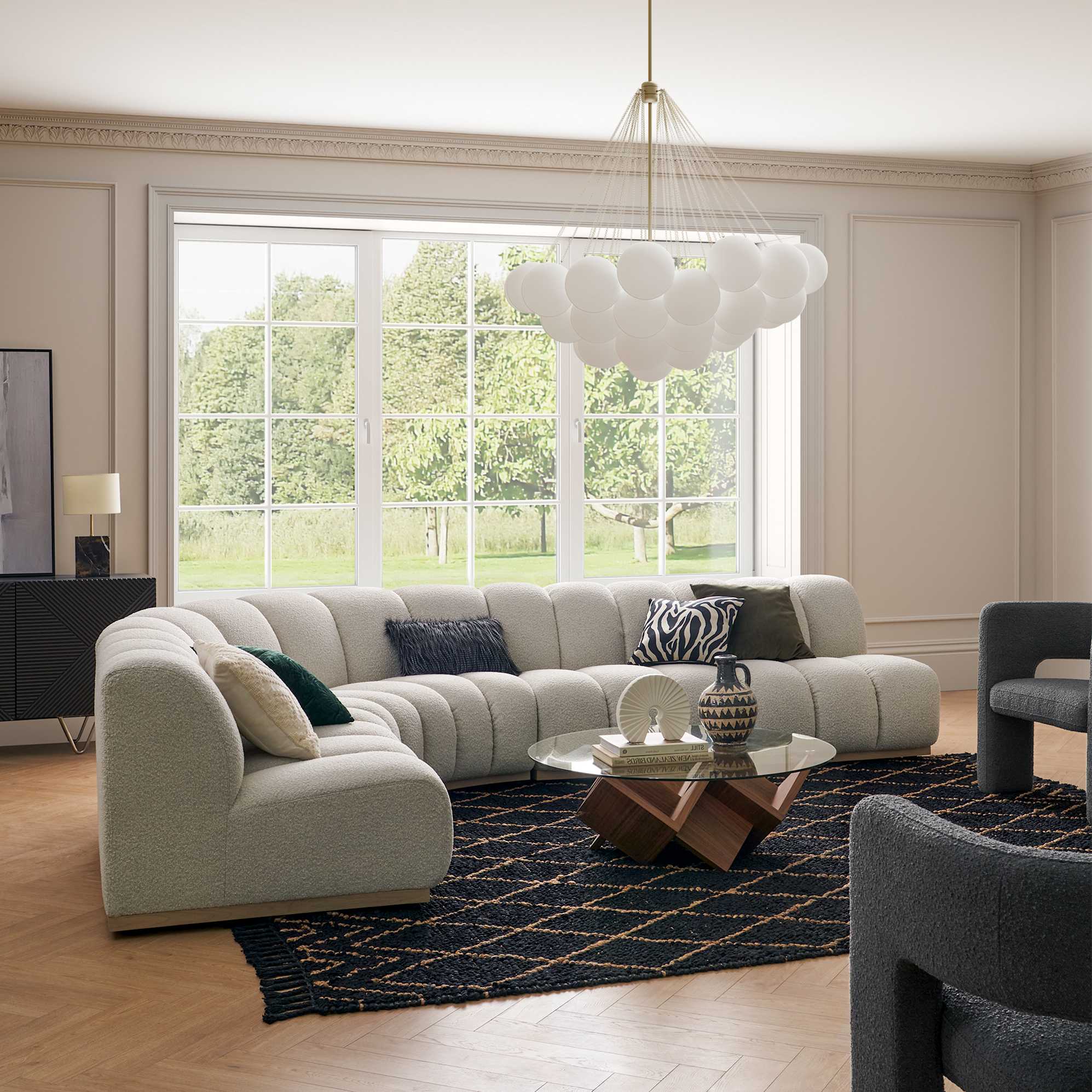 Marlow Performance Bouclé Chaise Sectional Sofa 4