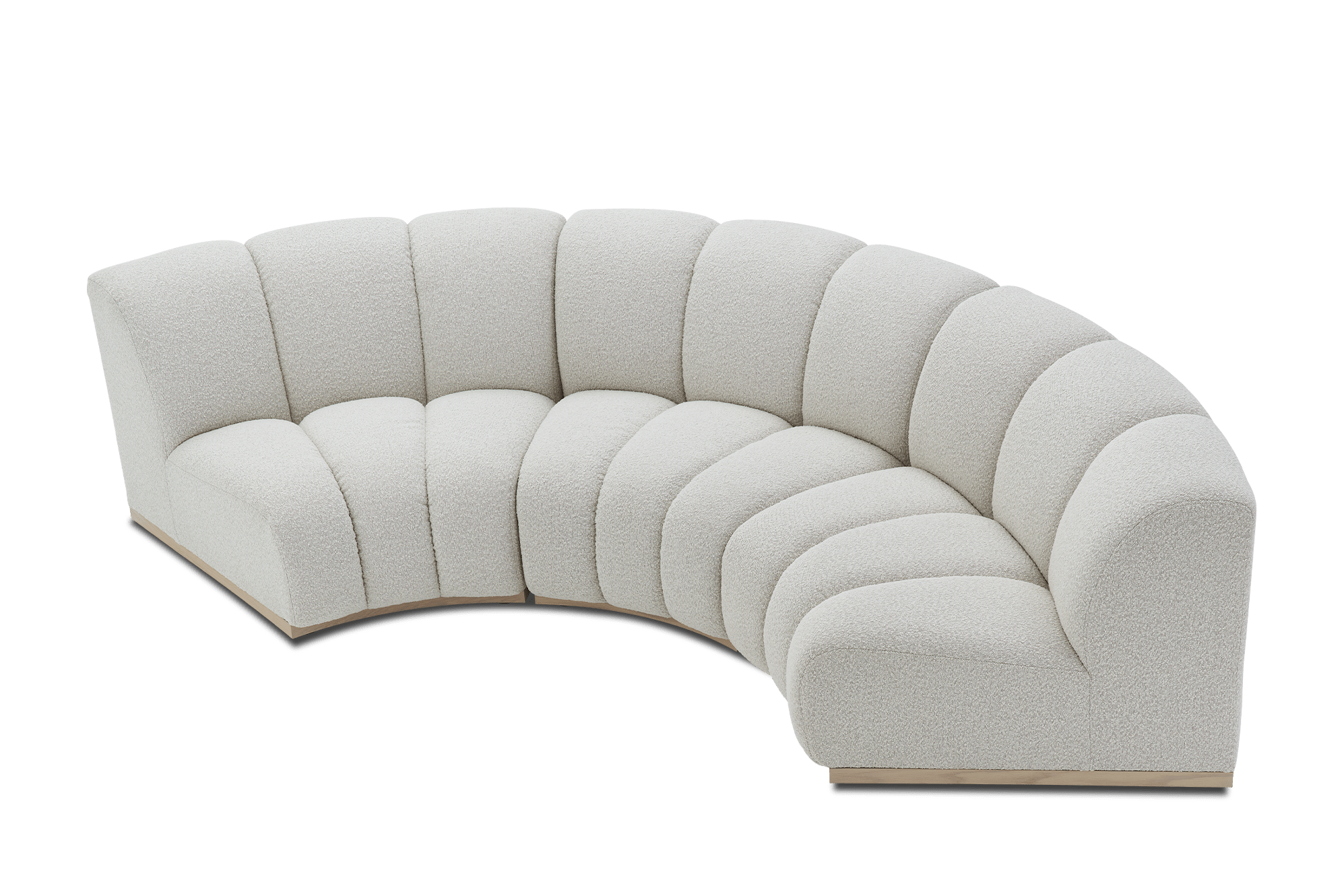 Marlow Performance Bouclé Curve 3 Seater Sofa 14