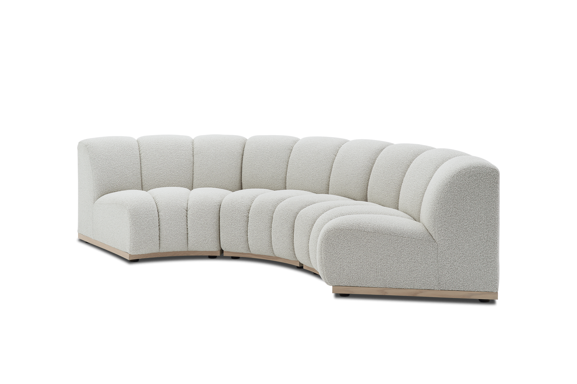 Marlow Performance Bouclé Curve 3 Seater Sofa 15