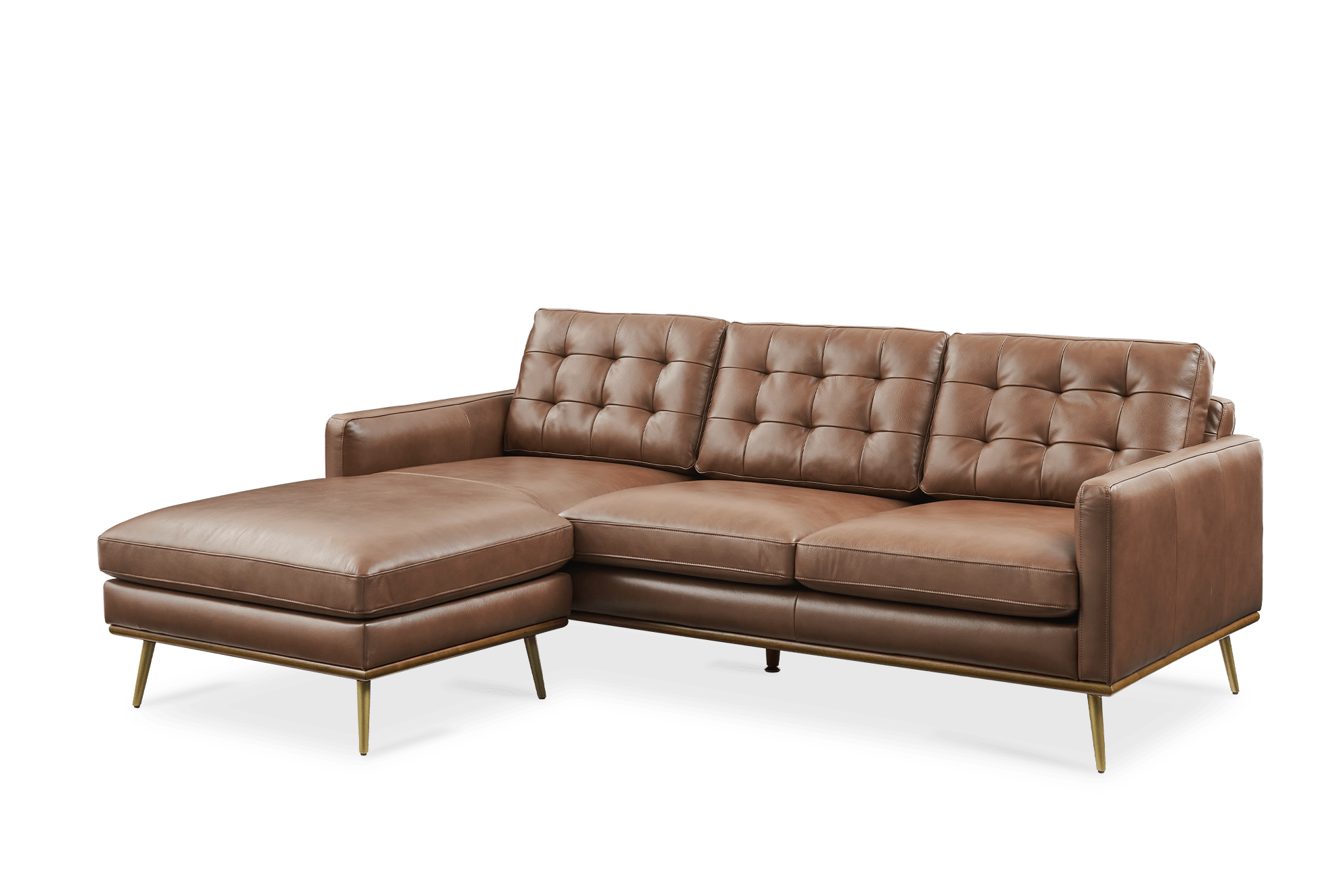Isaac Leather Reversible Sectional Sofa 11