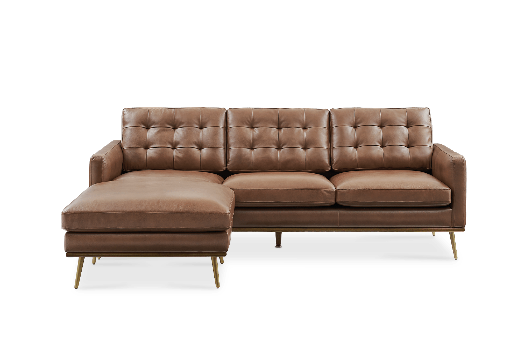 Isaac Leather Reversible Sectional Sofa 10