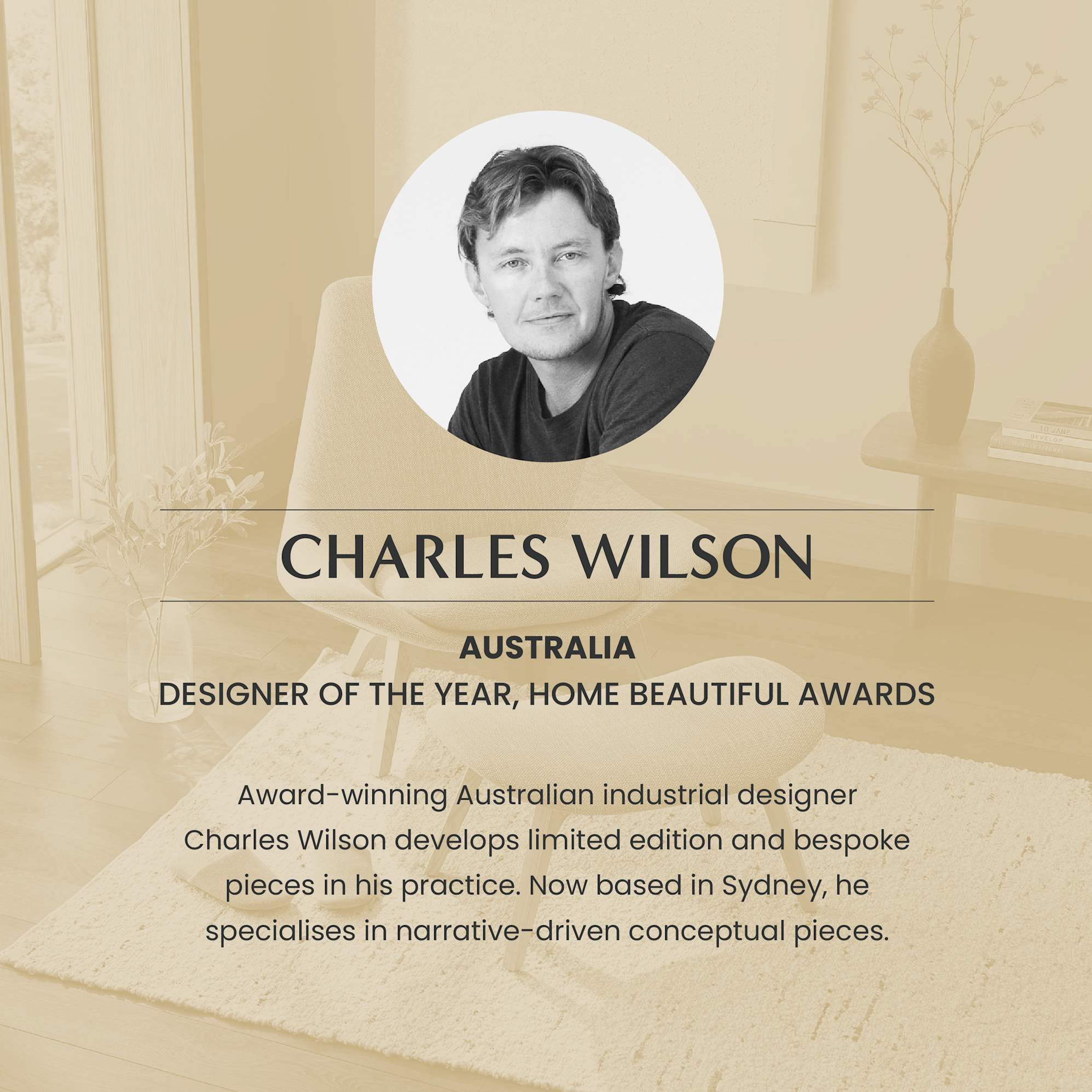 Gable Bouclé High Armchair & Ottoman Set 2