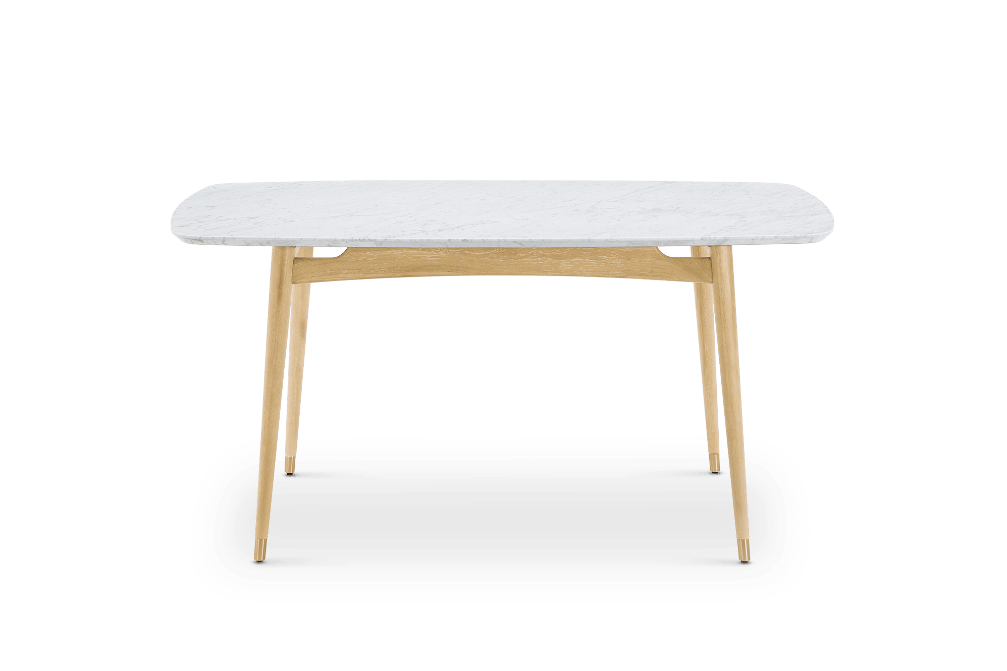 Kelsey Marble Dining Table 63", White Wash