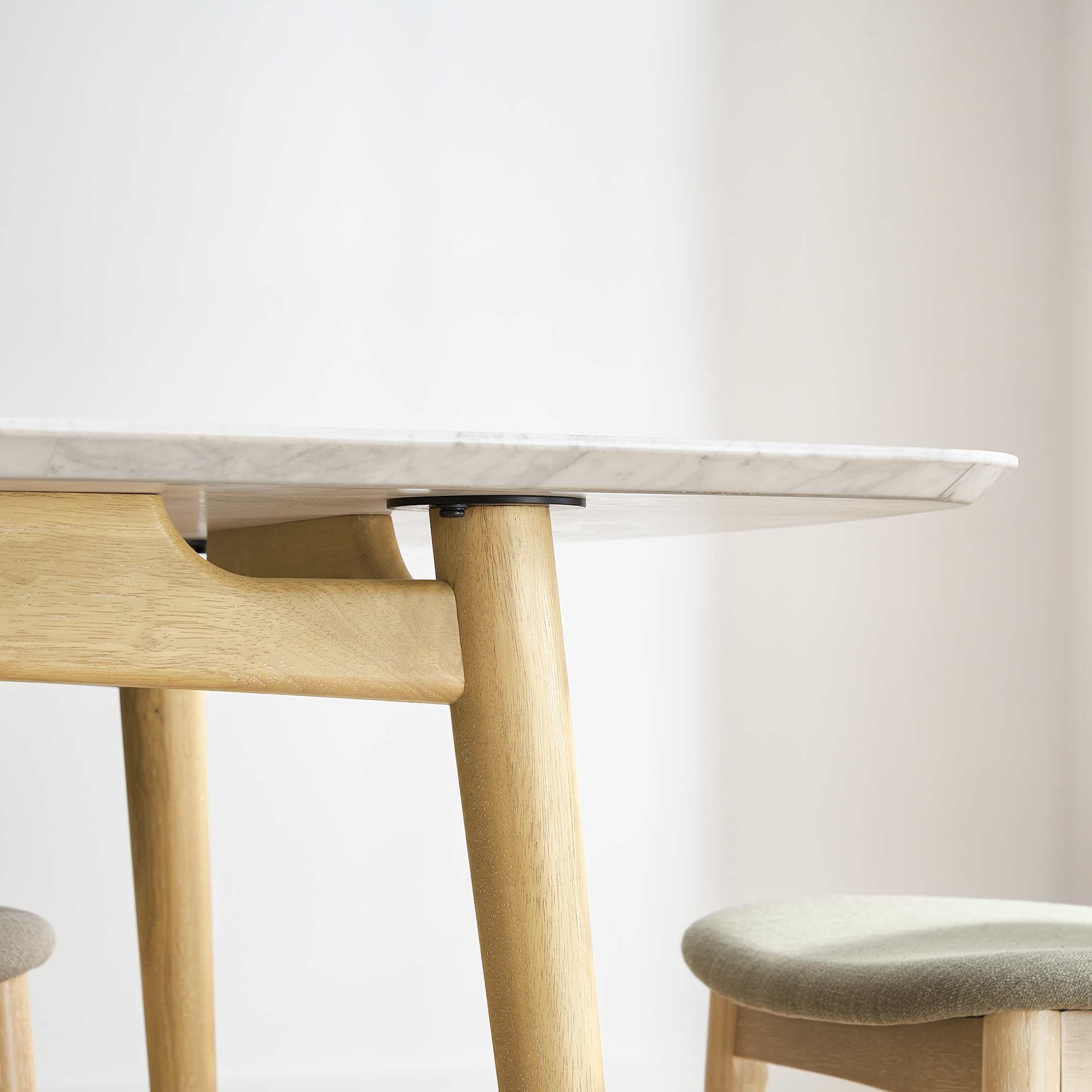 Kelsey Marble Dining Table, White Wash 6