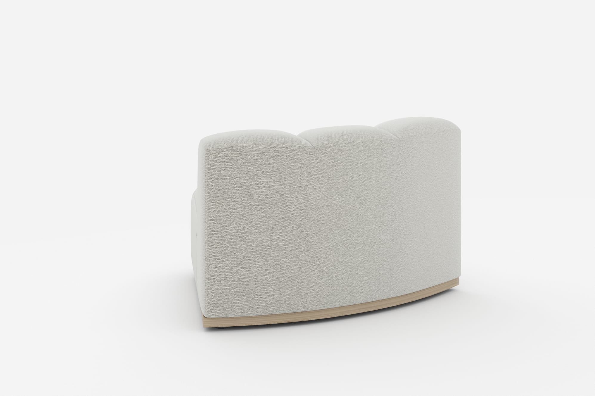 Marlow Wedge Sofa, White Quartz Bouclé 360° view 11