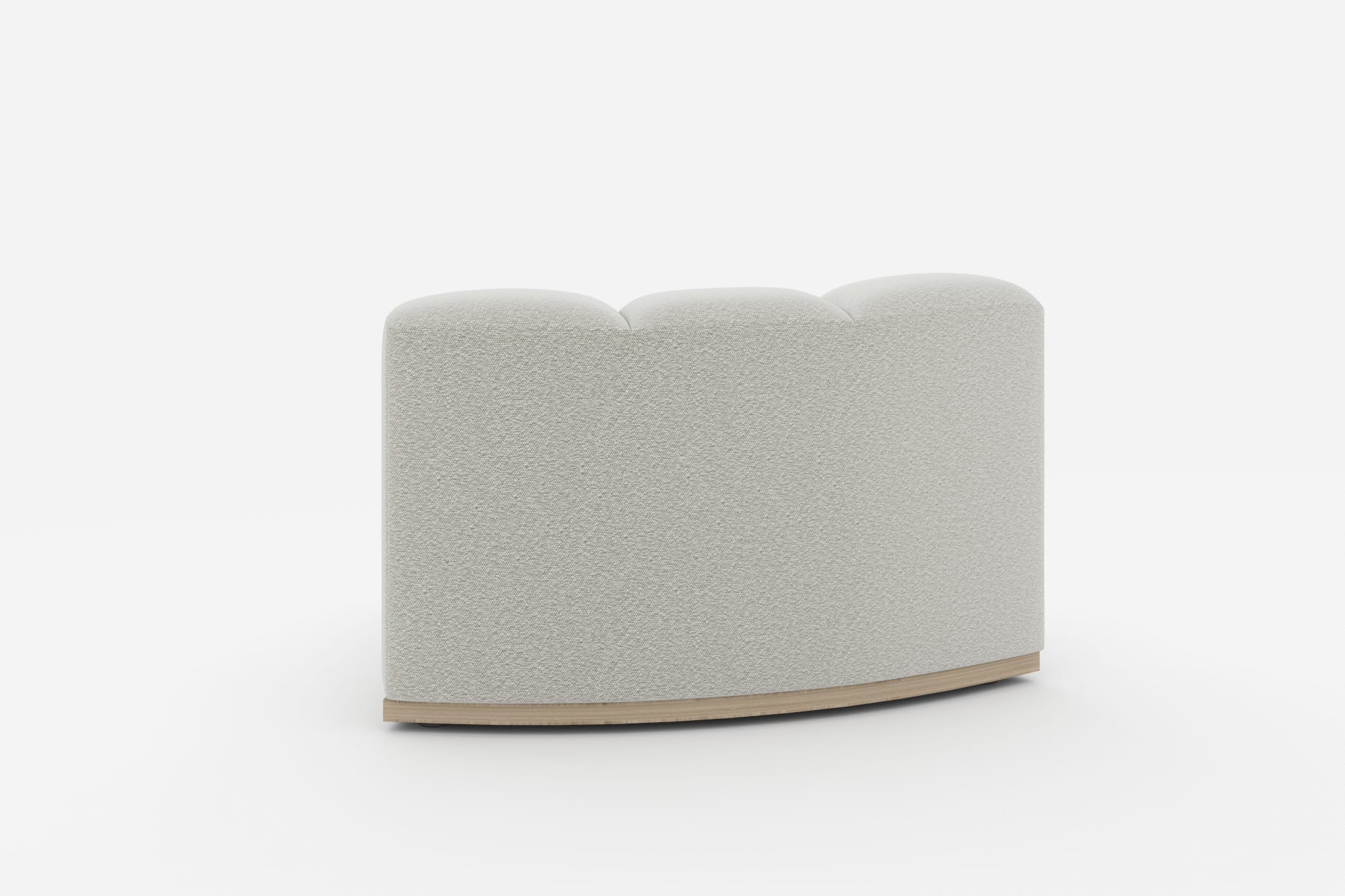 Marlow Wedge Sofa, White Quartz Bouclé 360° view 12