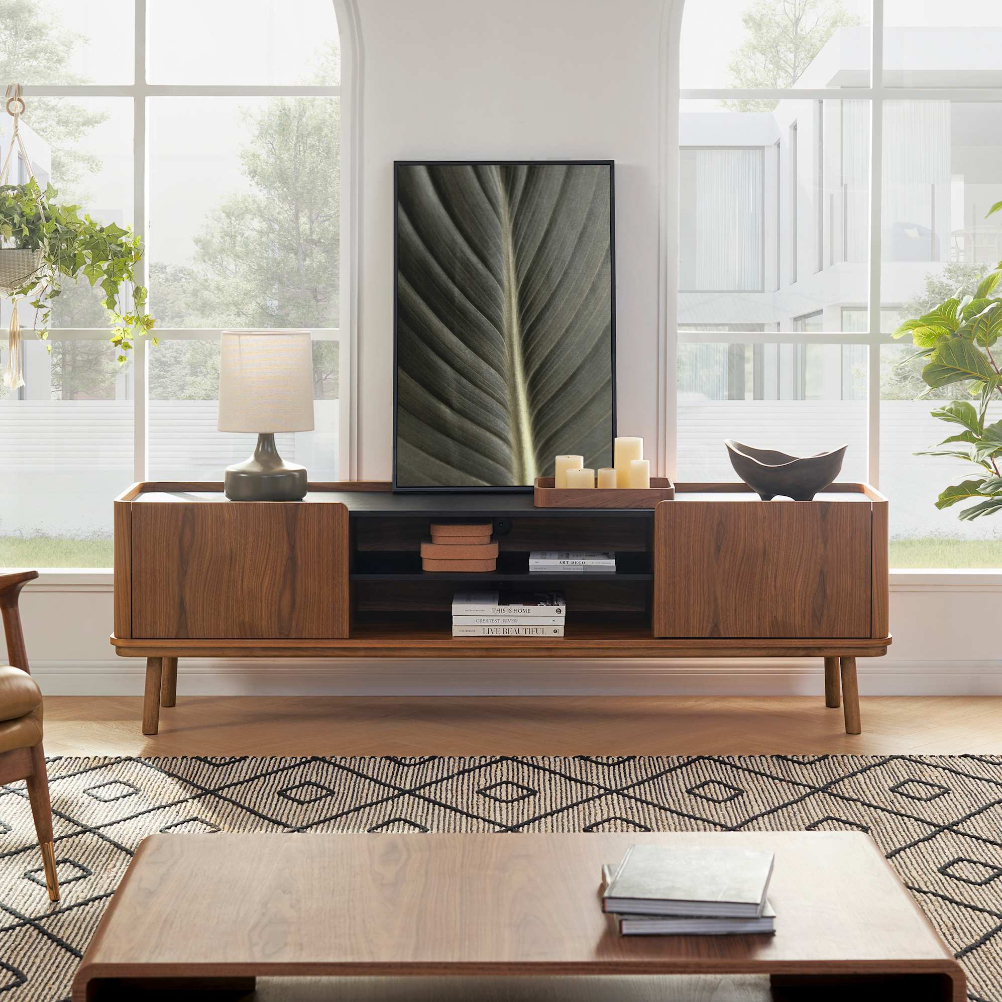 Strato TV Unit Walnut, 200cm 4