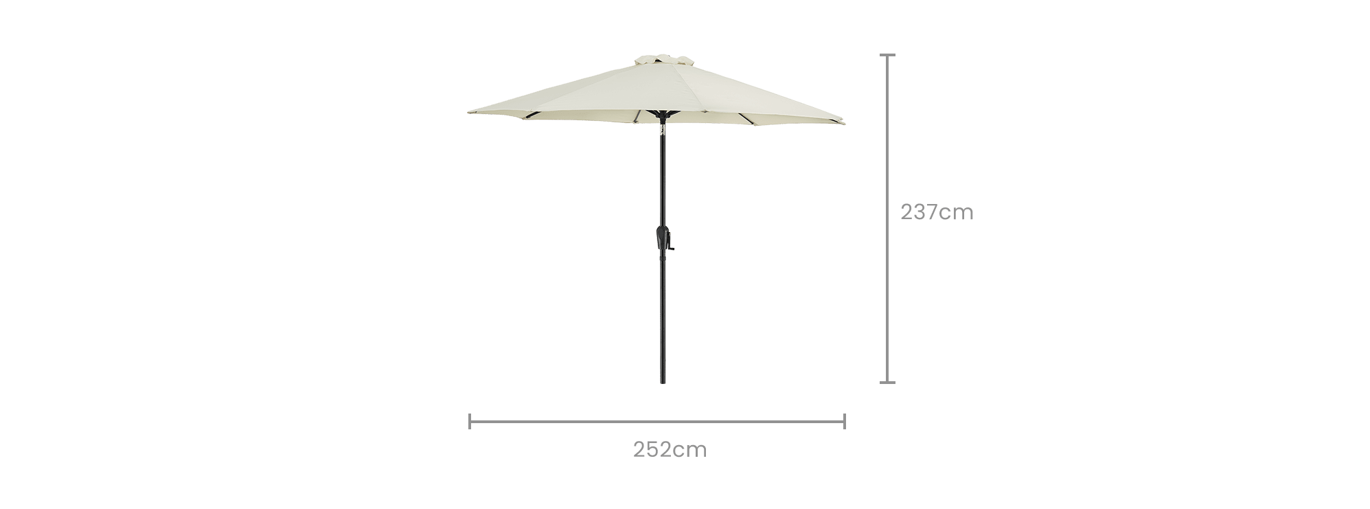 dimension of Shade Round Outdoor Umbrella
