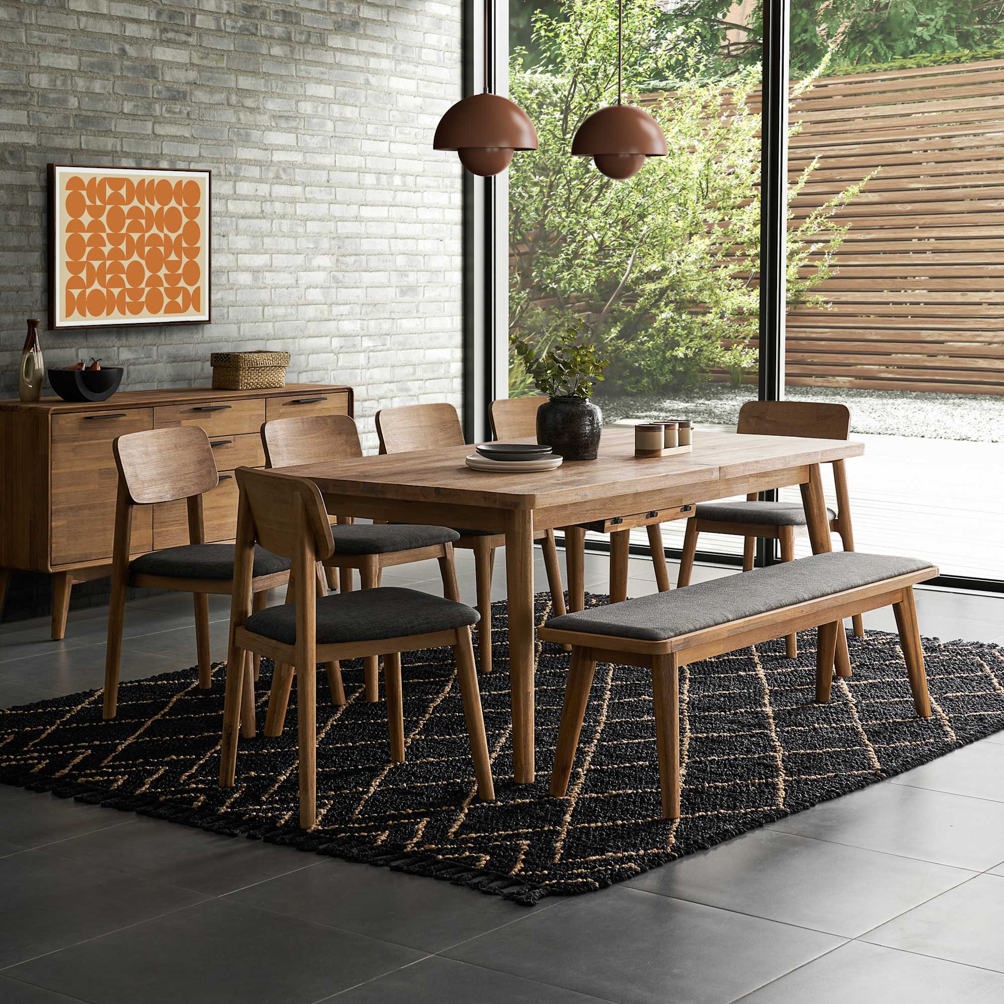 Seb Extendable Dining Set for 6-8