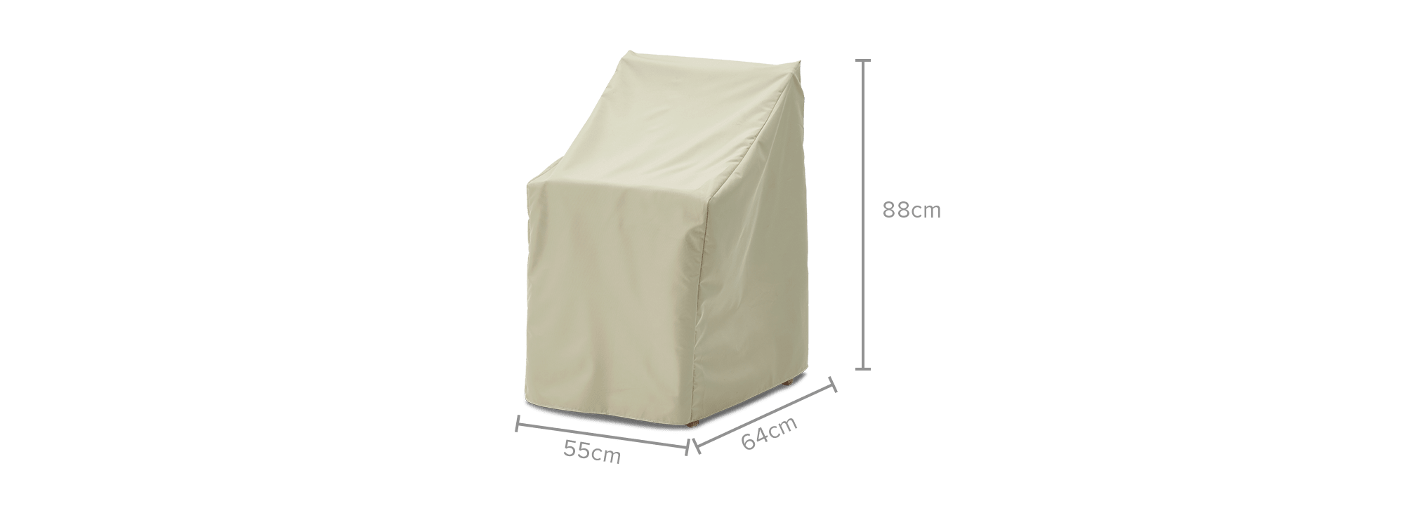 dimension of Rio Outdoor Teak Dining Chair Cover