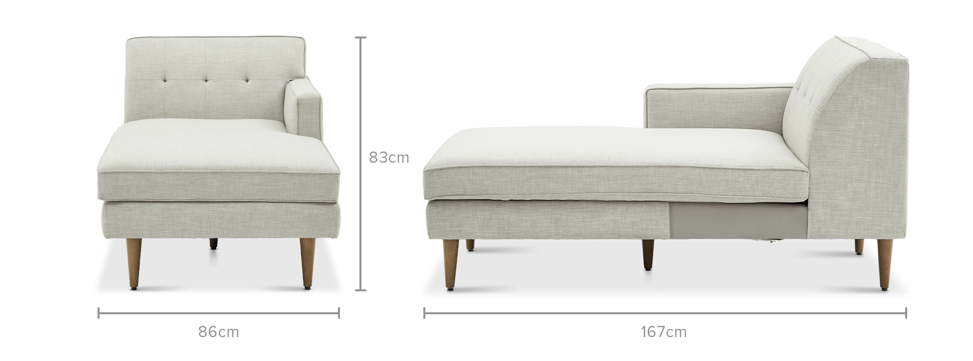 dimension of Elias Chaise