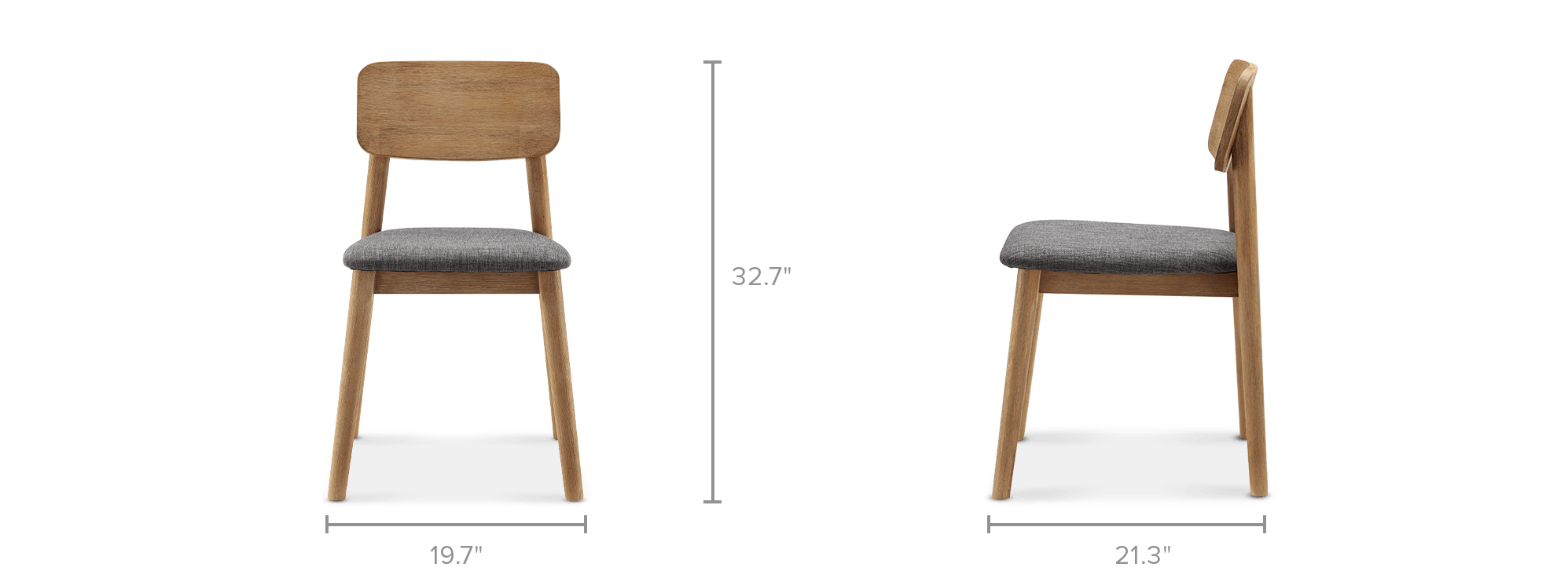 dimension of Seb Fabric Chair