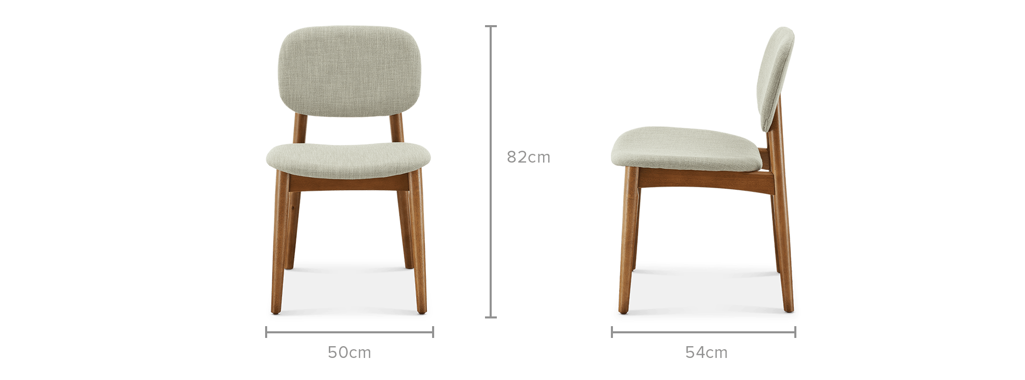 dimension of Kelsey Chair, Walnut Stain