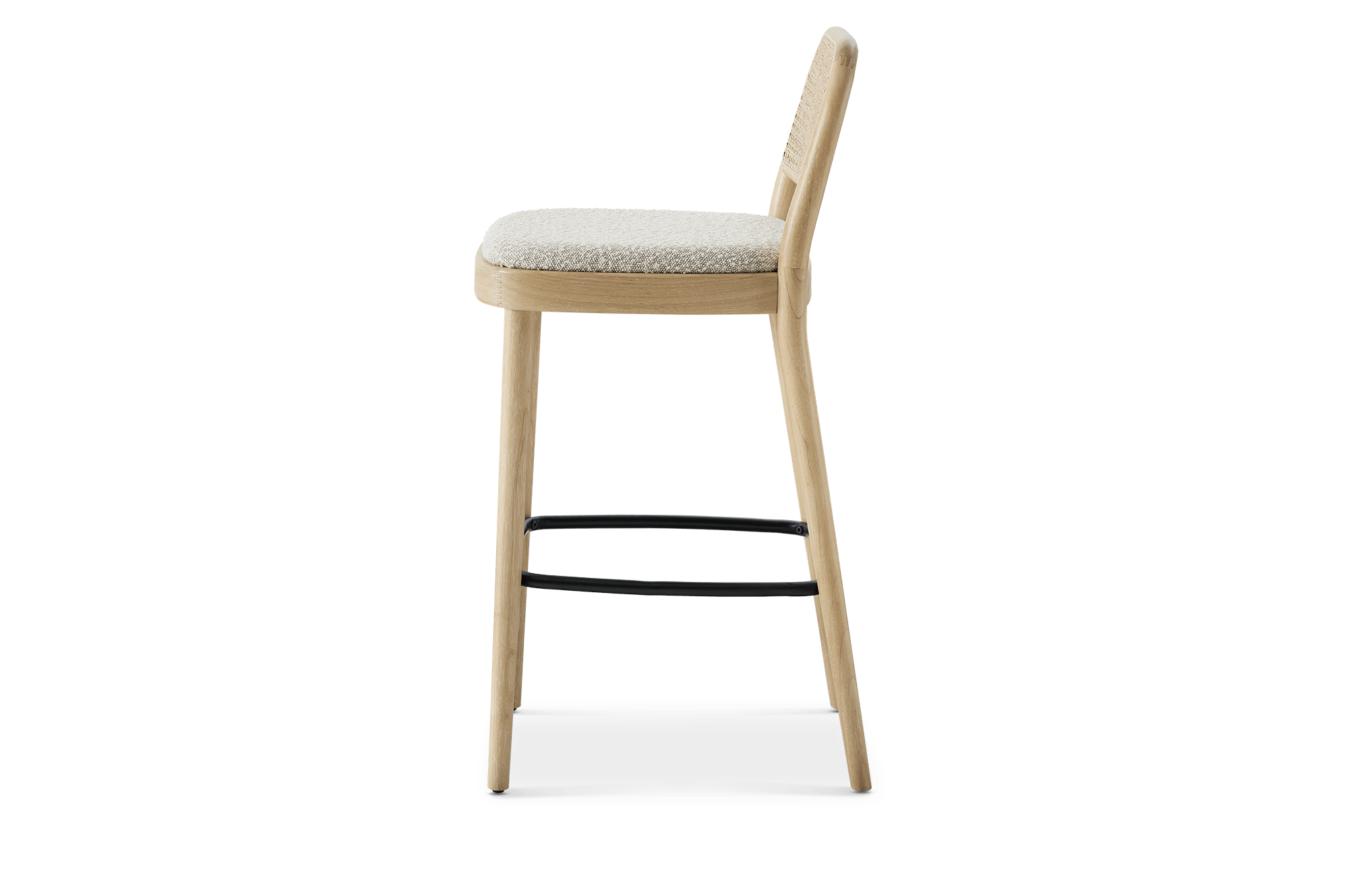 Edith Cane Bar Stool, White Wash 11