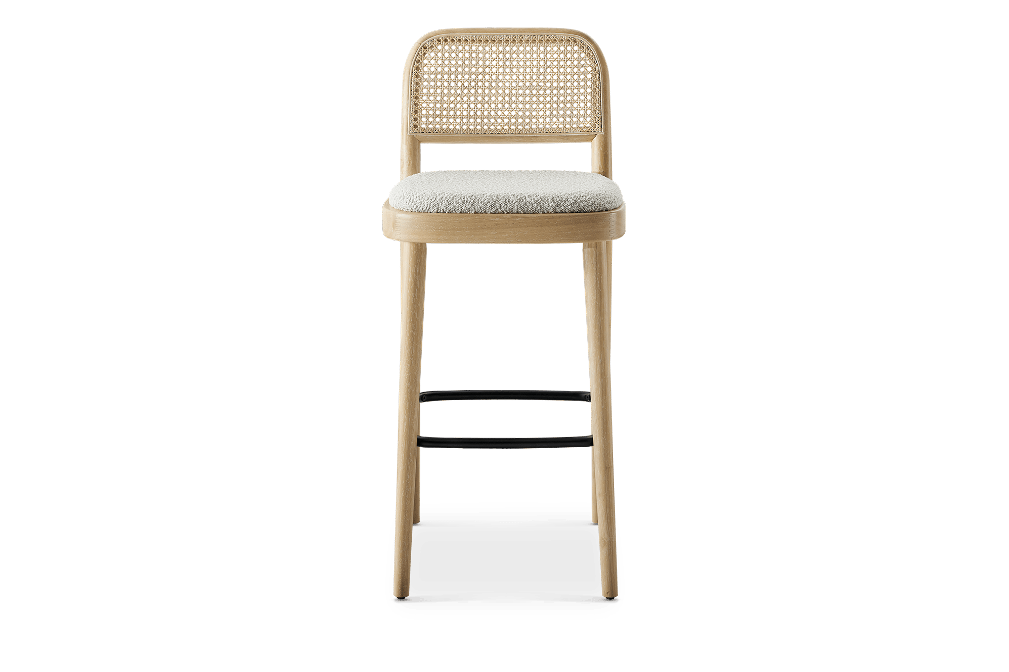 Edith Cane Bar Stool, White Wash 10