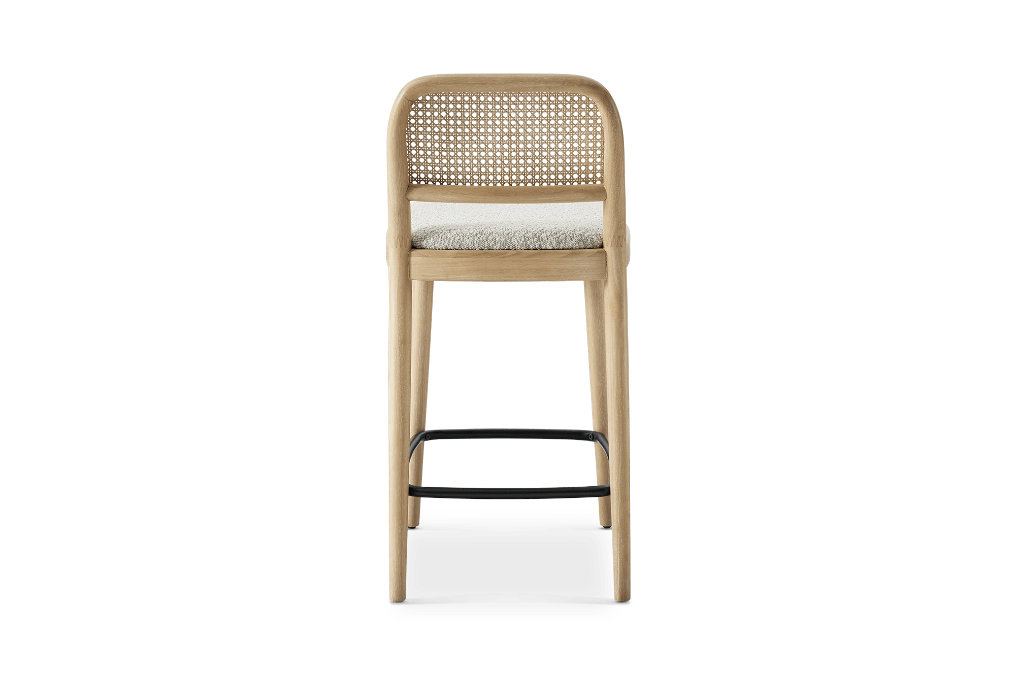 Edith Cane Counter Stool, White Wash 12