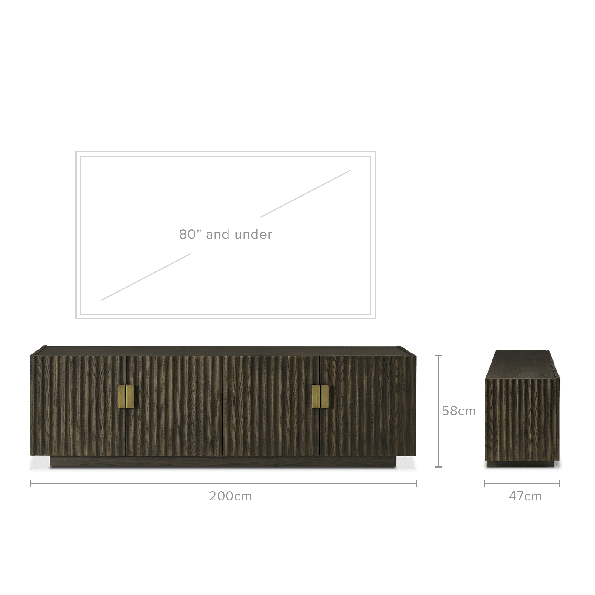 dimension of Sloane TV Console