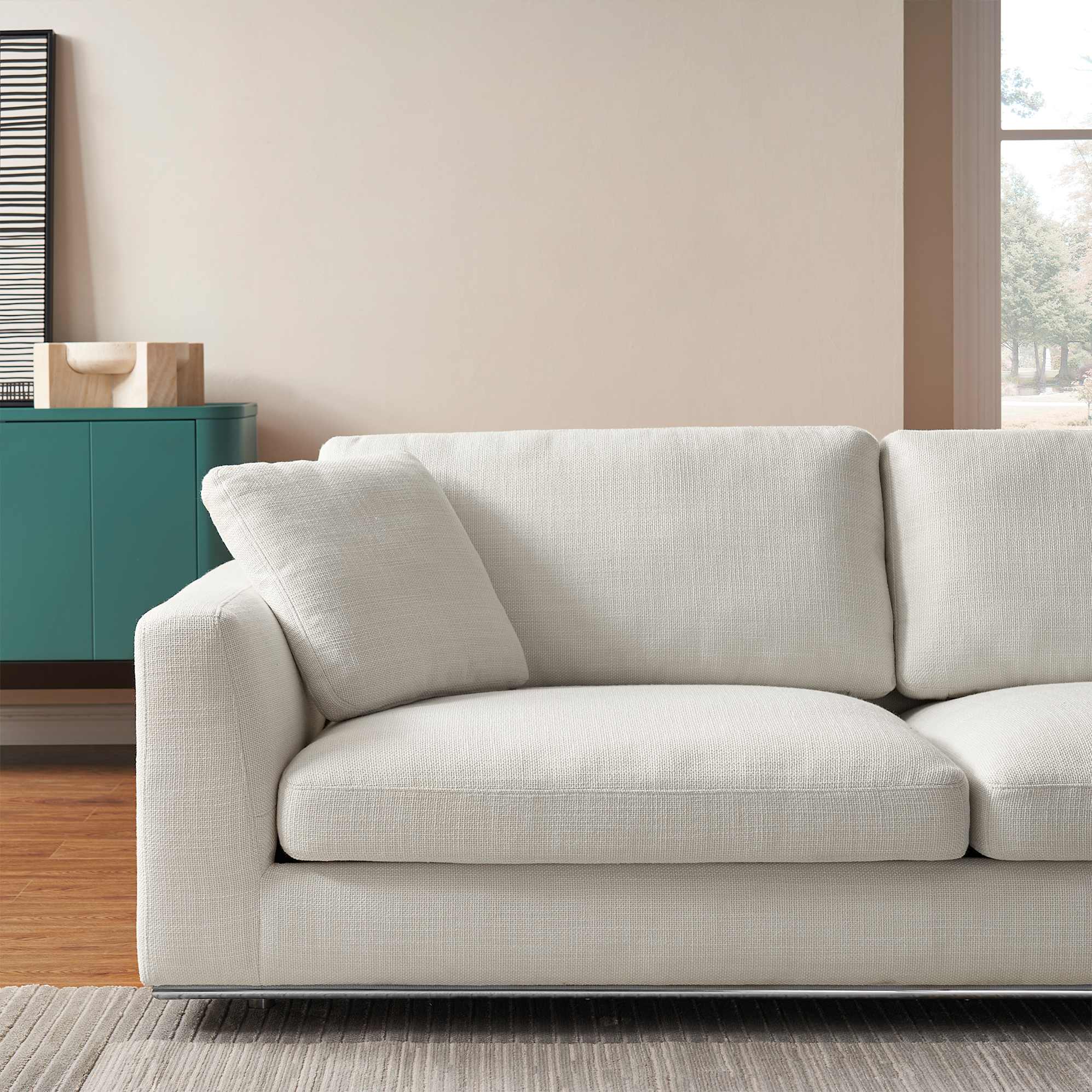 Hamilton Chaise Sectional Sofa with Storage Ottoman 7