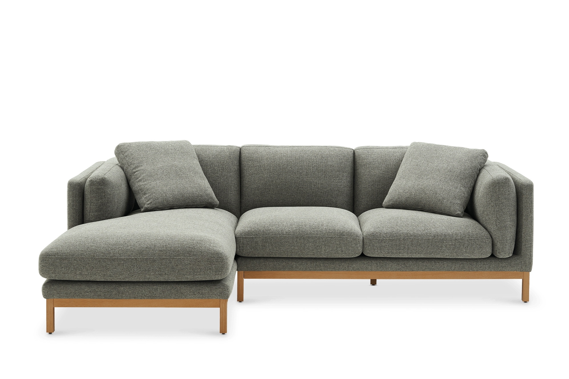 Owen Chaise Sectional Sofa Left Hand Facing, Haze (Natural Leg)