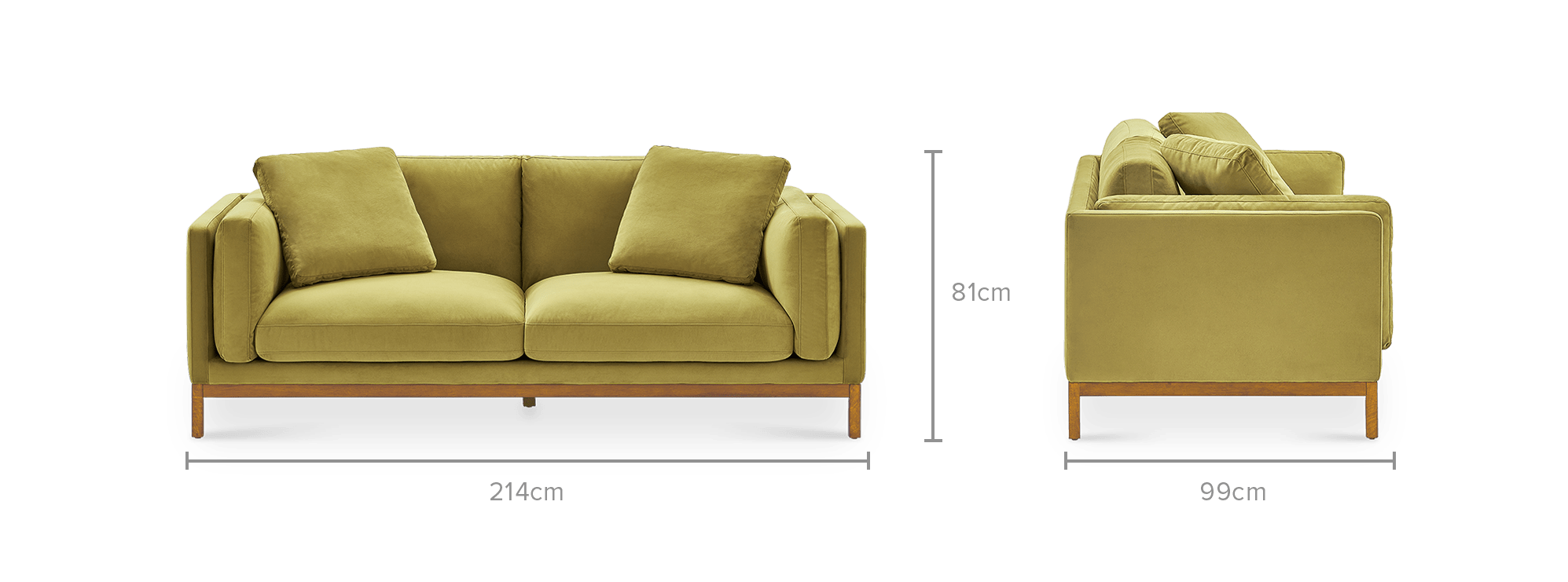 dimension of Owen 3 Seater Sofa