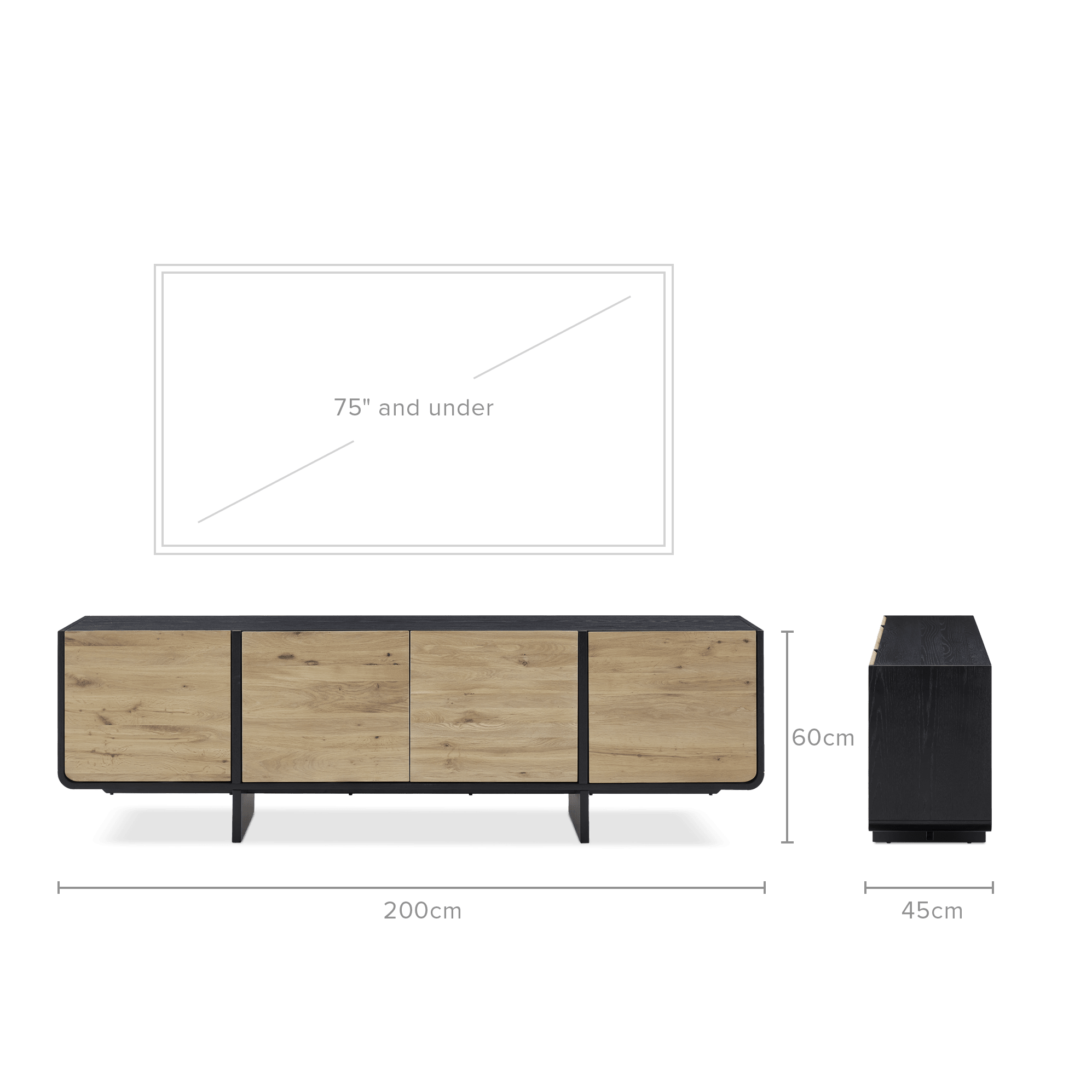 dimension of Sawyer TV Stand