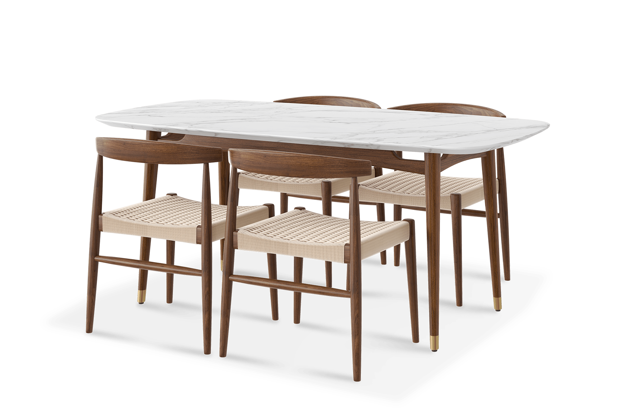 Kelsey Marble Dining Table with Austen Chair Set image 0