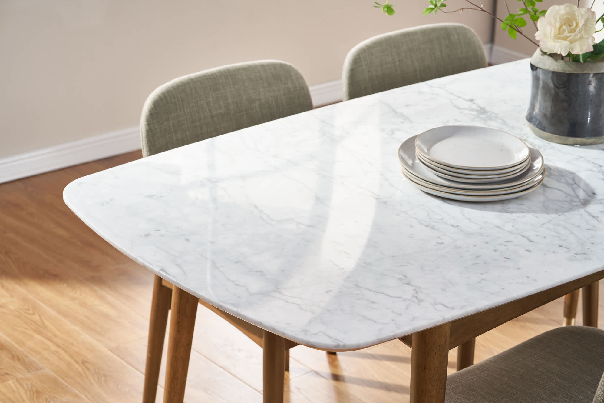 Kelsey Marble Dining Table with Austen Chair Set 7