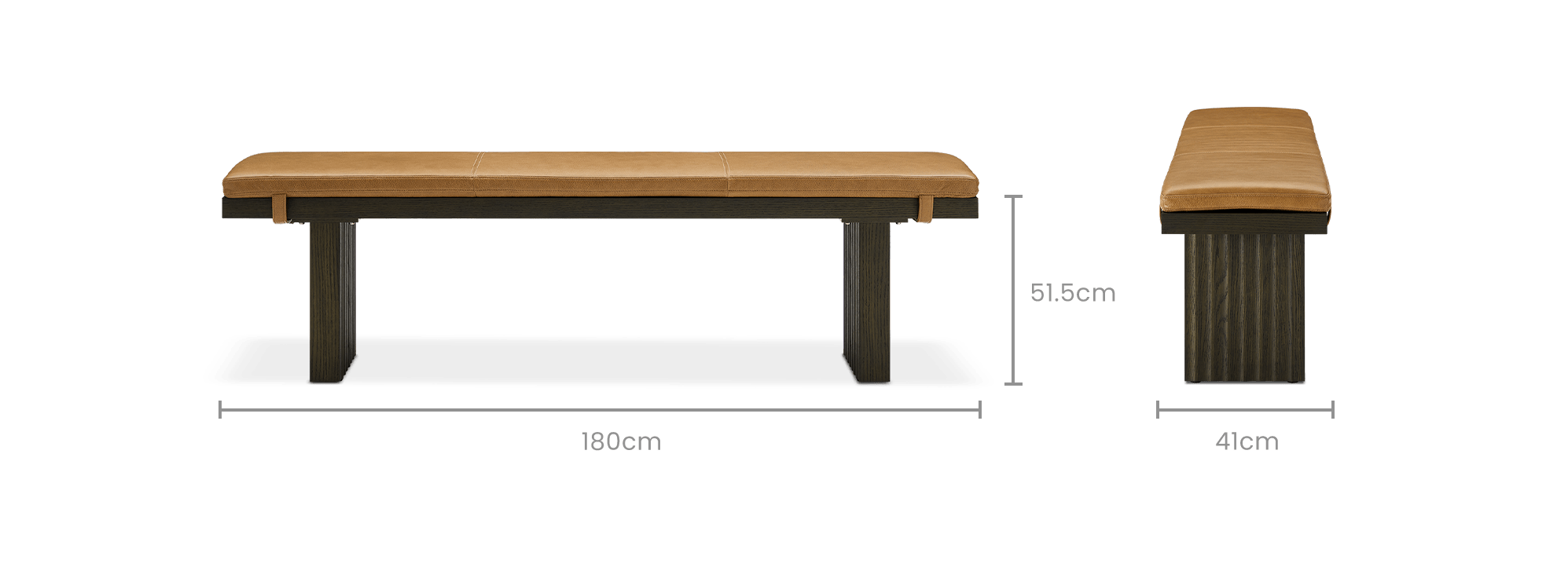 dimension of Sloane Dining Bench