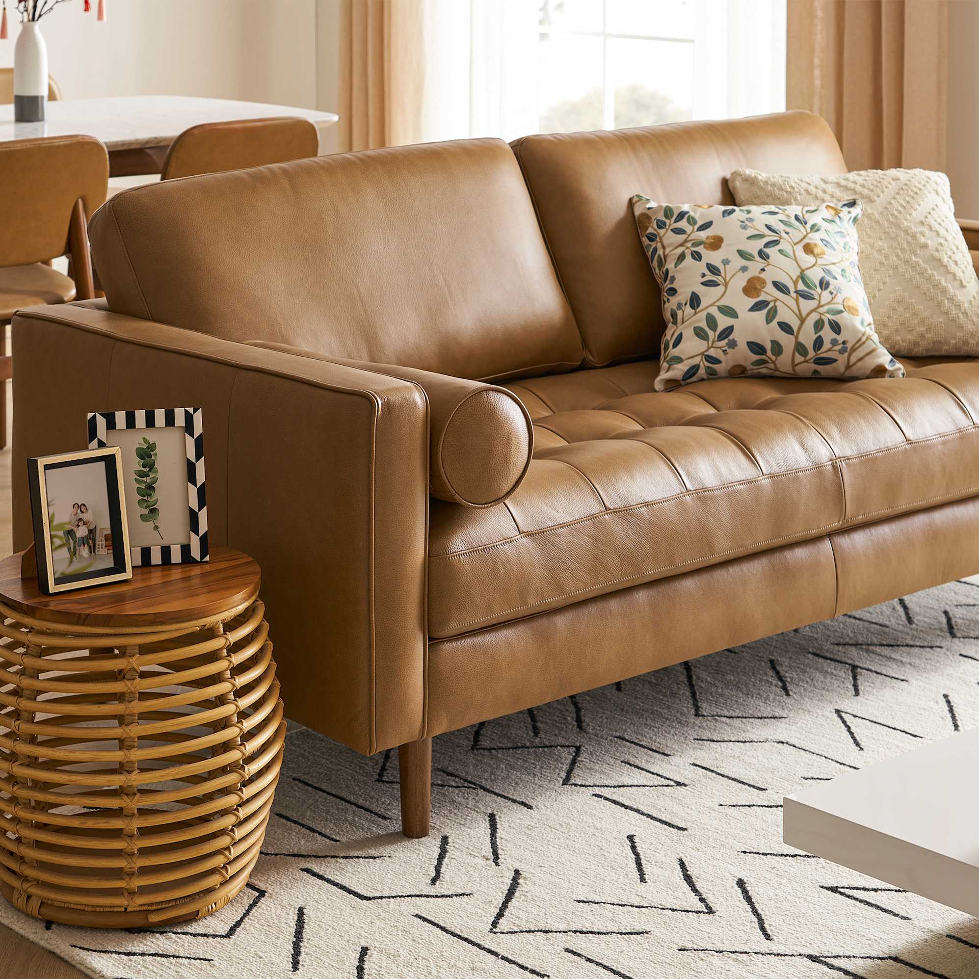 Madison Leather 3 Seater Sofa 5
