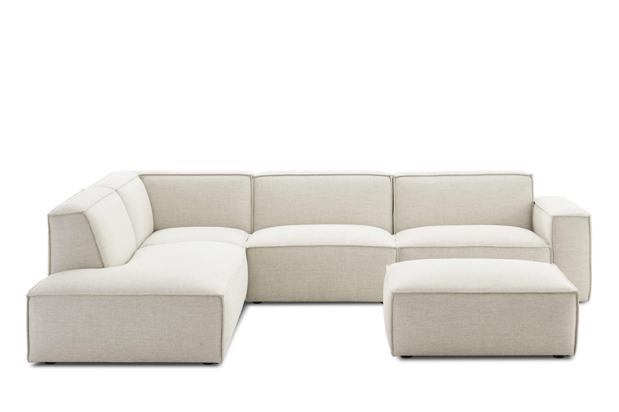 Jonathan Extended Side Chaise Sectional Sofa with Ottoman 2