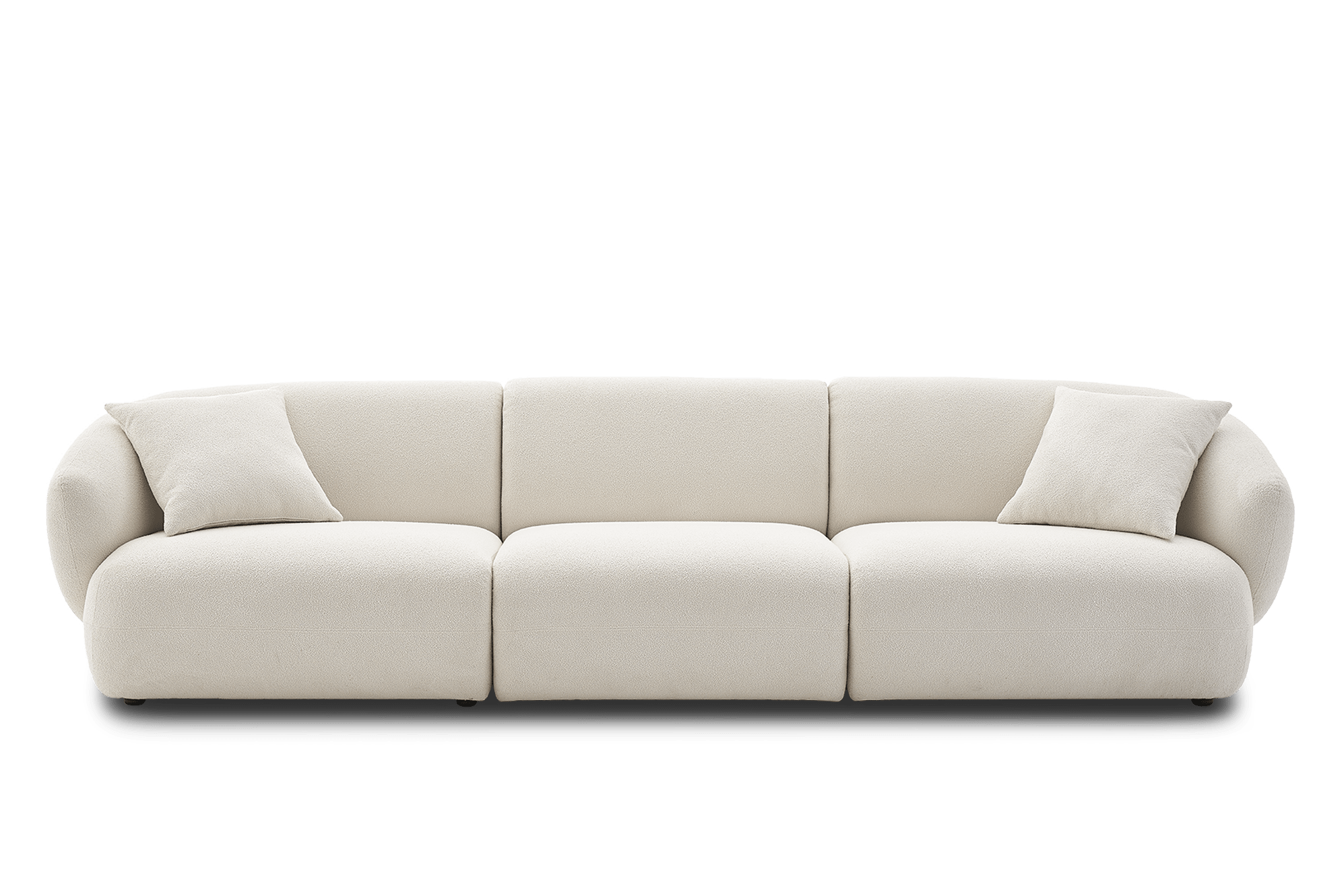 Auburn Performance Bouclé Extended 3 Seater Sofa, Chalk