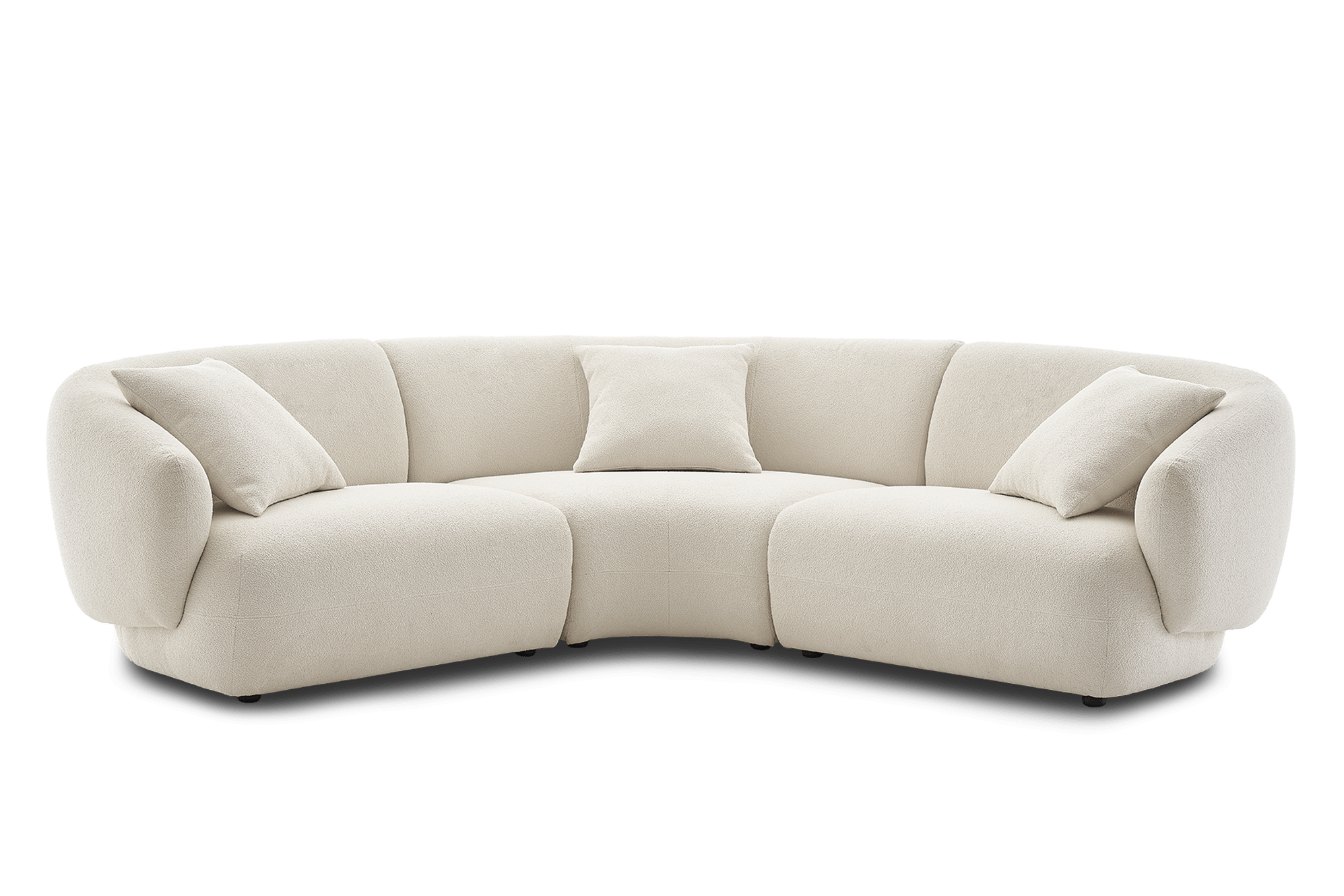 Auburn Performance Bouclé Sectional Sofa, Chalk