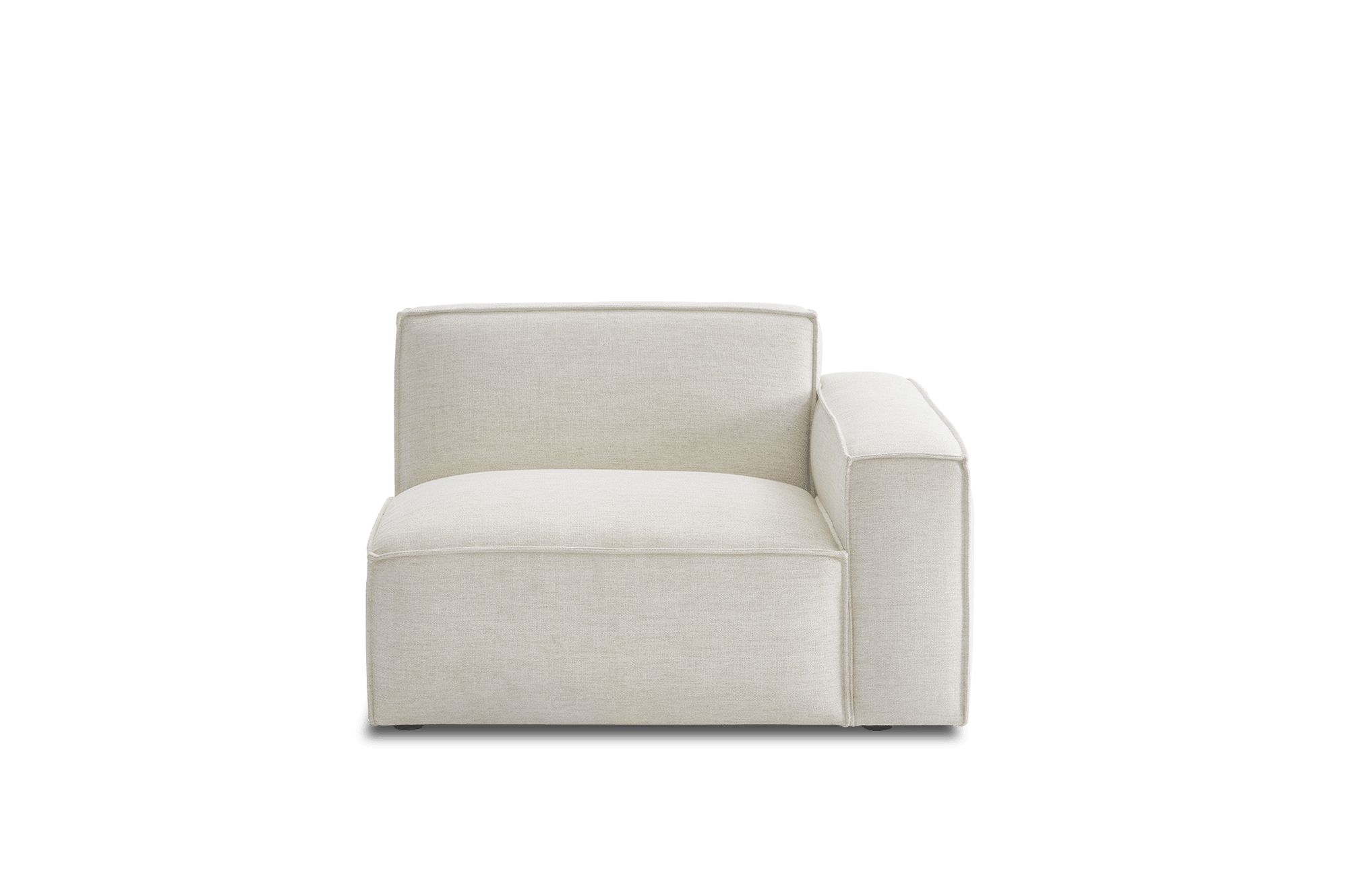 Jonathan Right Arm Sofa, Performance Creamy White