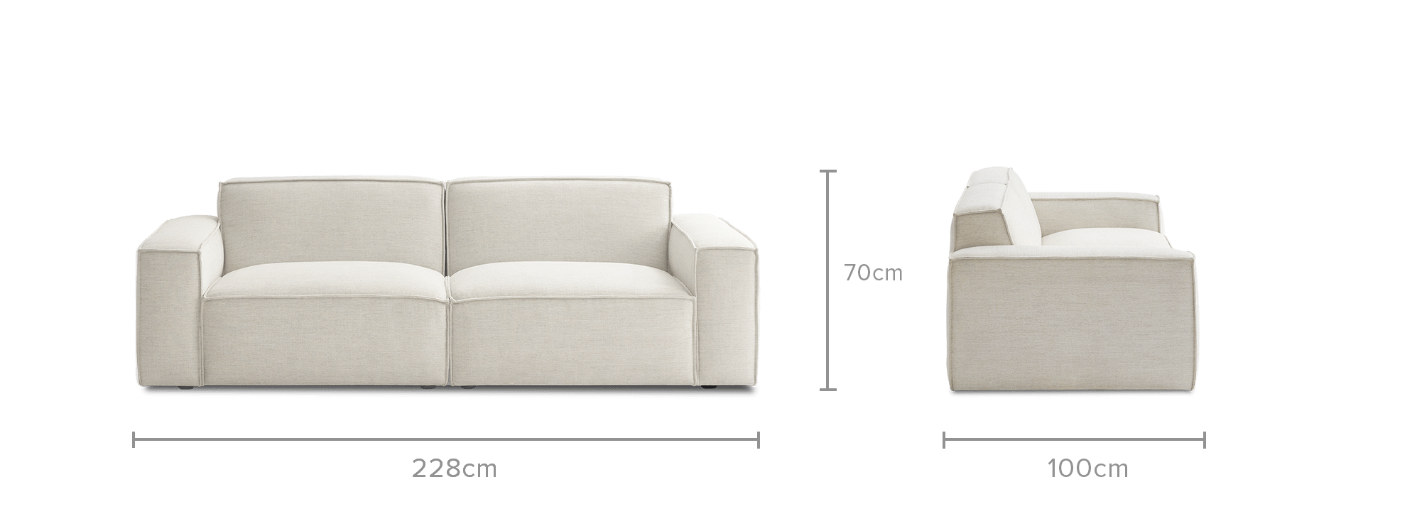 dimension of Jonathan Sofa