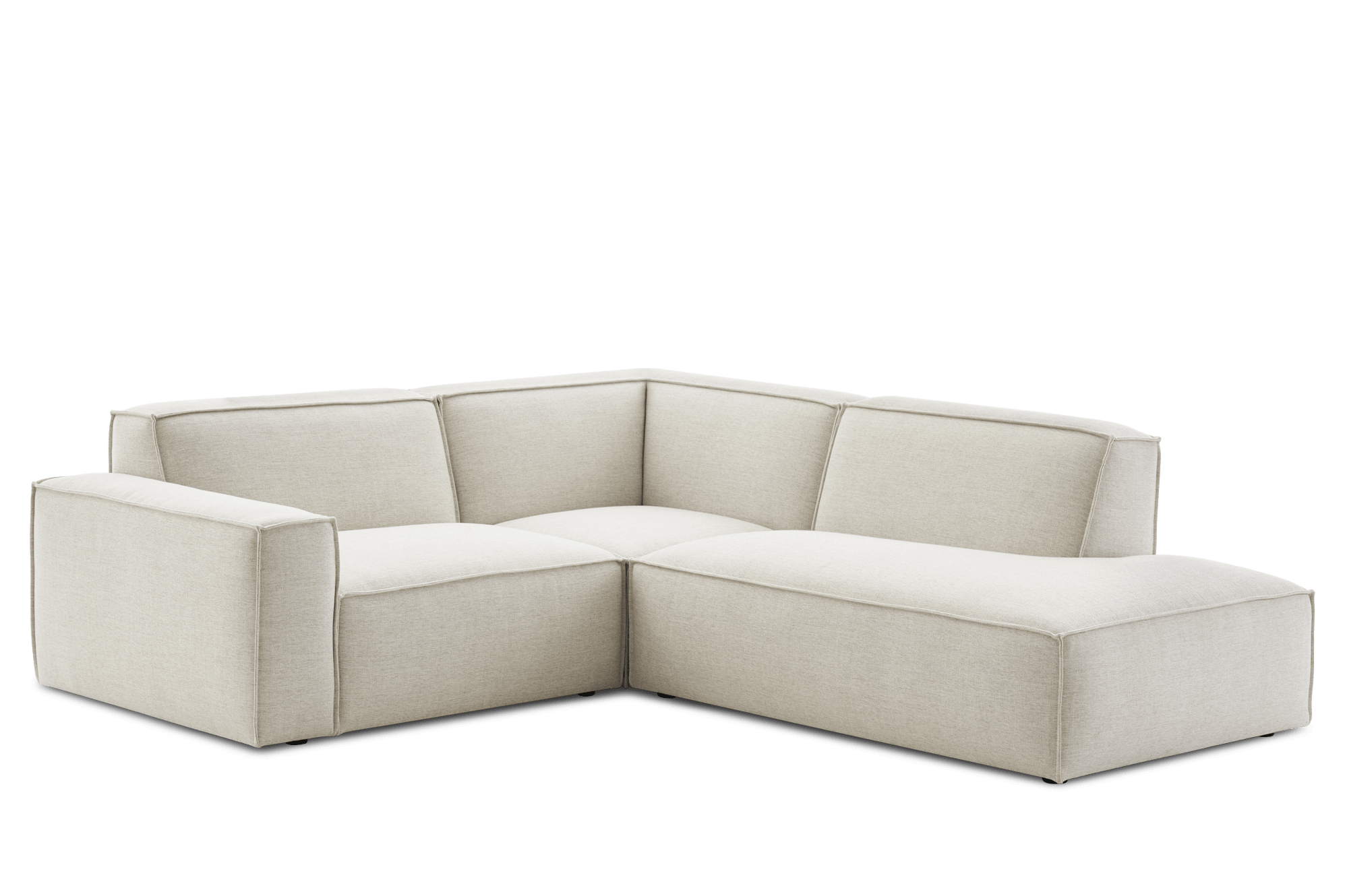 Jonathan Side Chaise Sectional Sofa Right Facing, Performance Creamy White