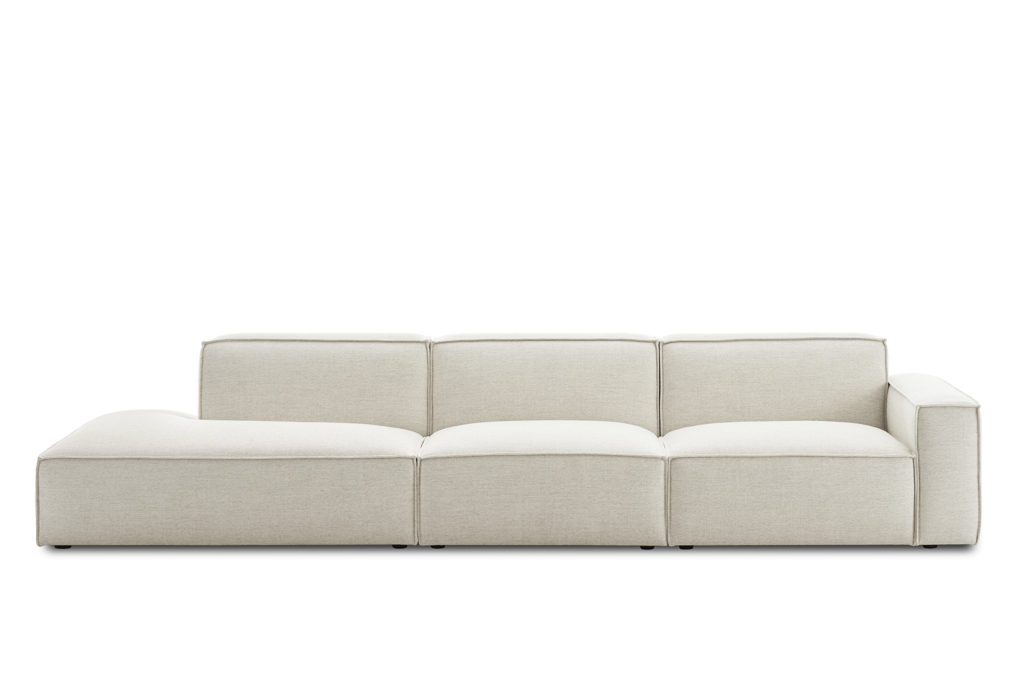 Jonathan Extended Side Chaise Sofa Left Facing, Performance Creamy White