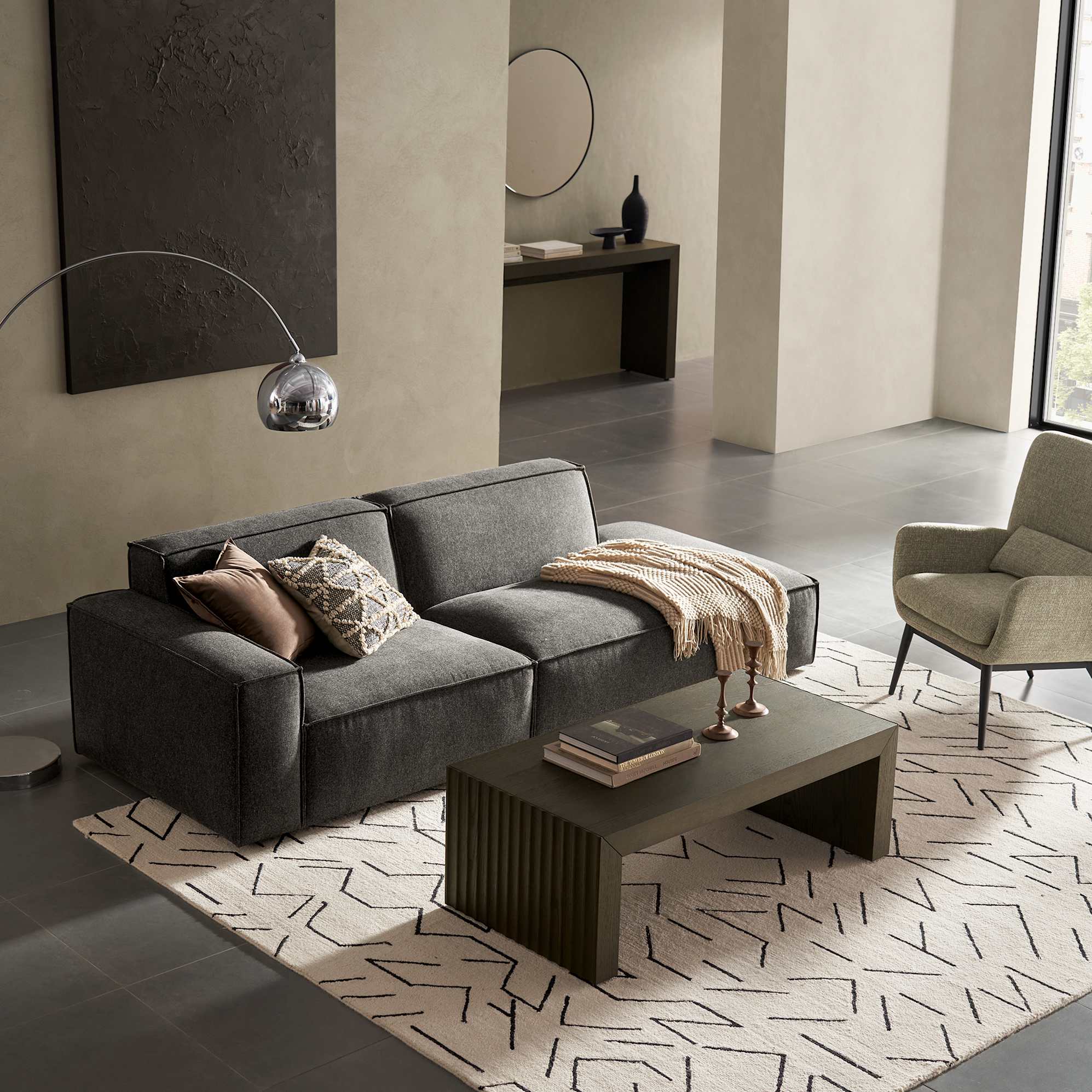 Jonathan Side Chaise Sofa with Ottoman 3