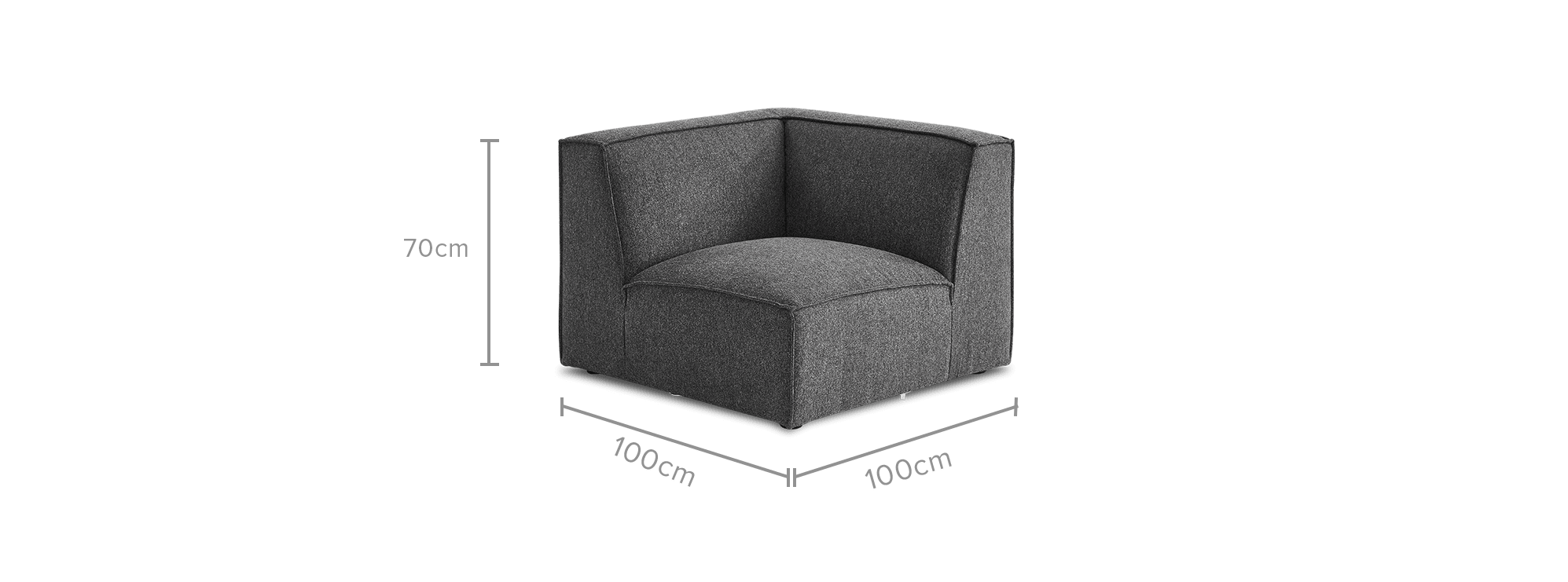 dimension of Jonathan Corner Sofa