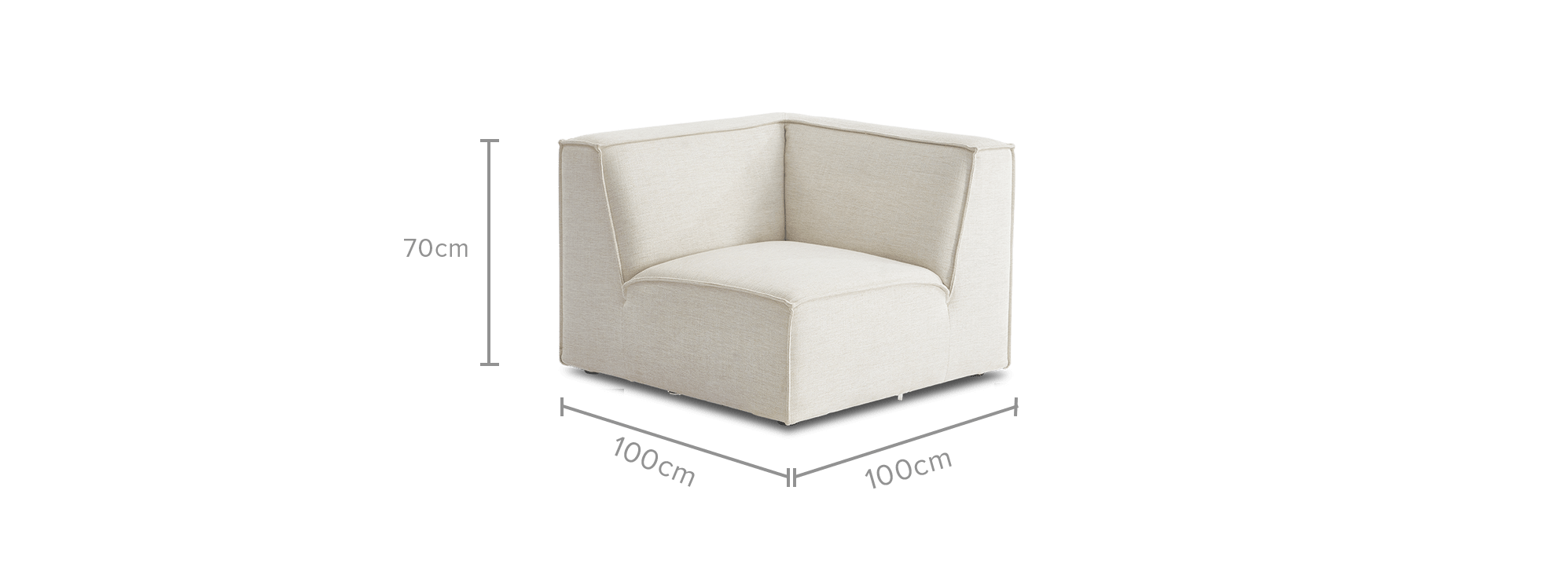 dimension of Jonathan Corner Modular Sofa