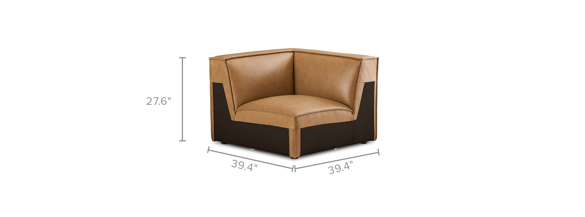 dimension of Jonathan Leather Corner Sofa