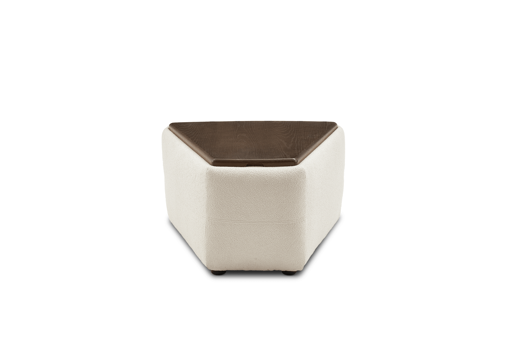 Auburn Wedge Storage Console, Performance Chalk Bouclé (Walnut)