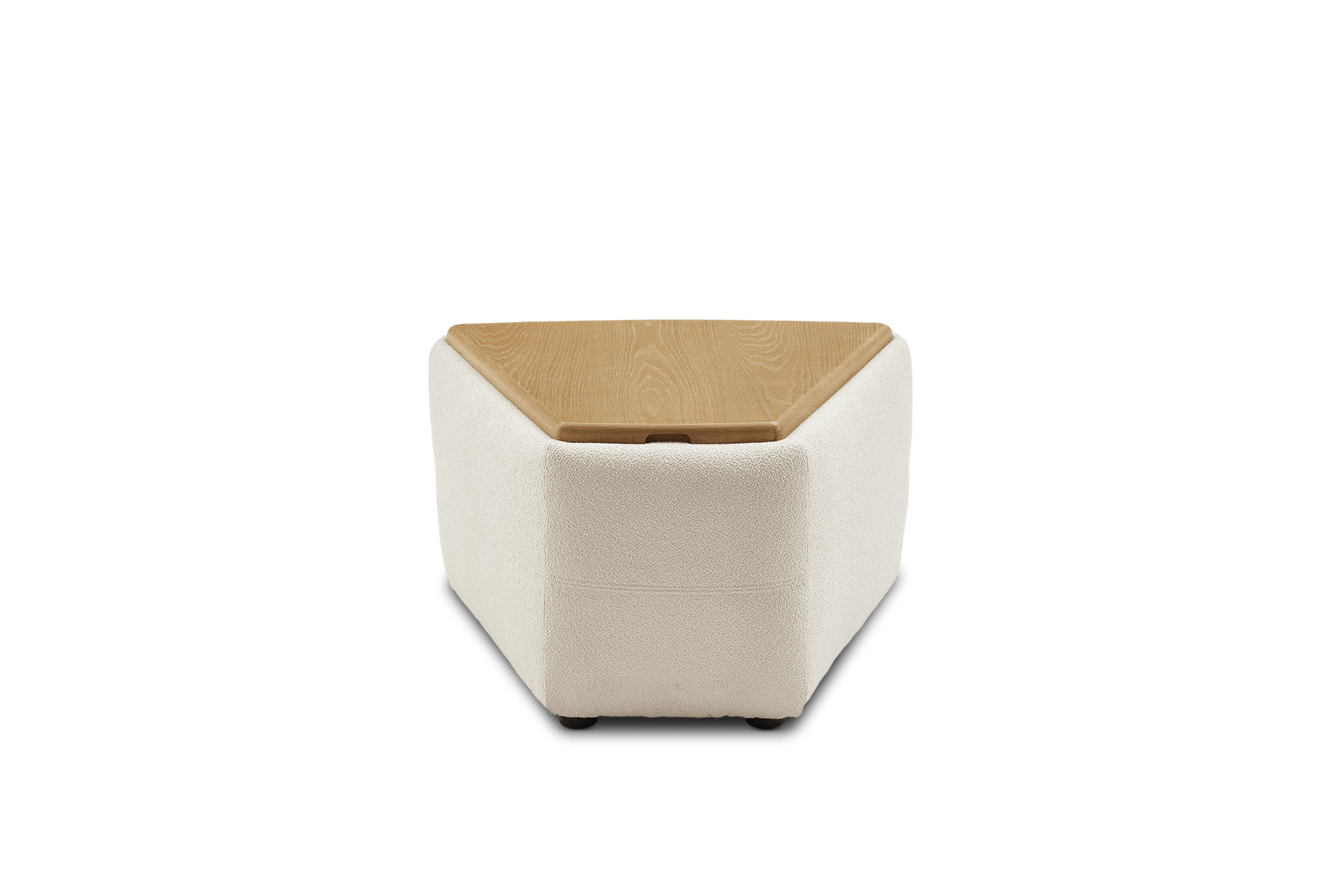 Auburn Wedge Storage Console, Performance Chalk Bouclé (White Wash)