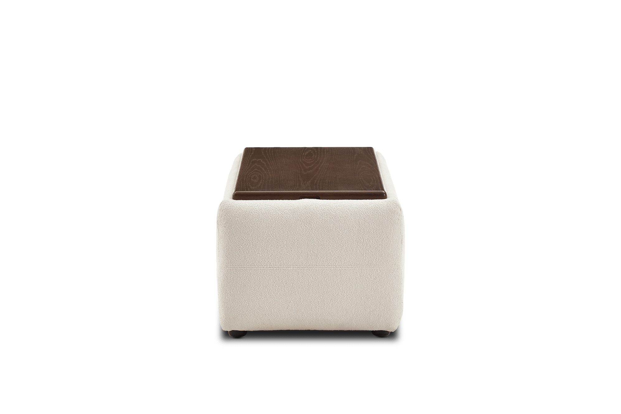 Auburn Rectangular Storage Console, Performance Chalk Bouclé (Walnut)