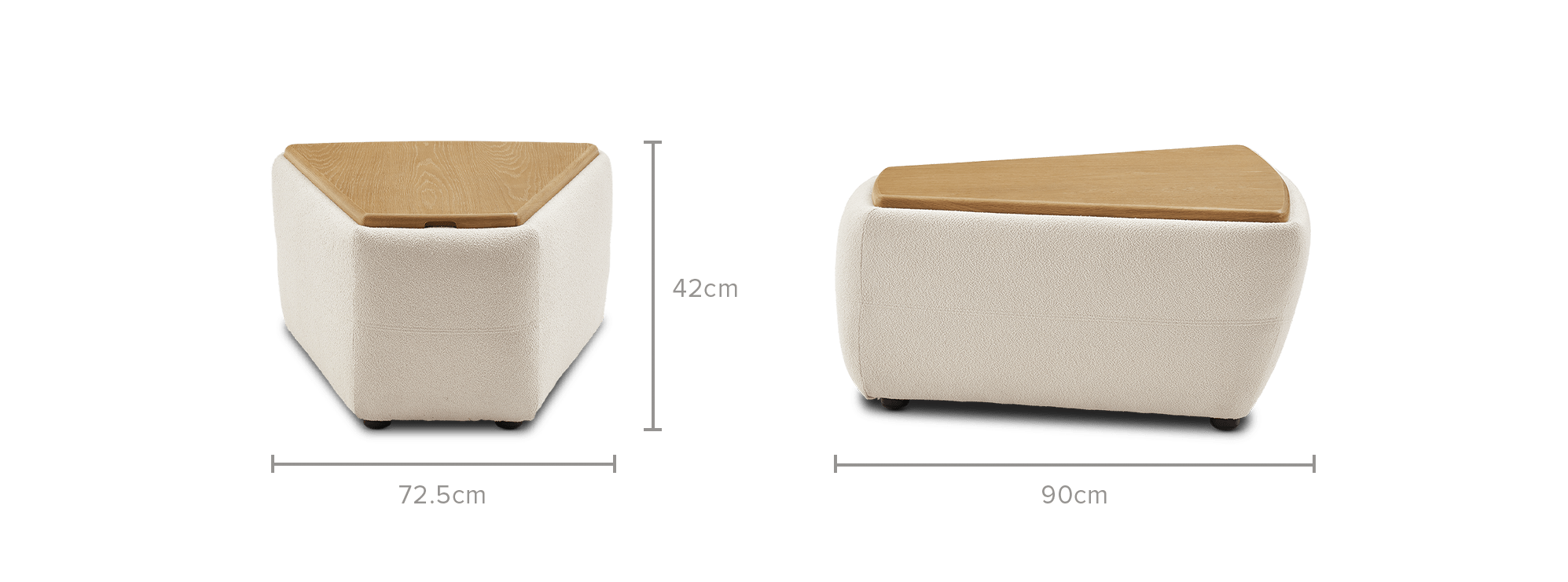 dimension of Auburn Wedge Storage Console