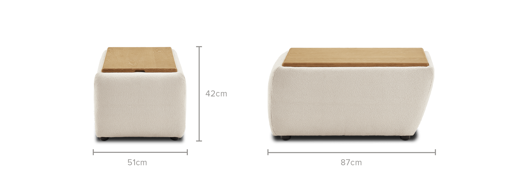 dimension of Auburn Rectangular Storage Console