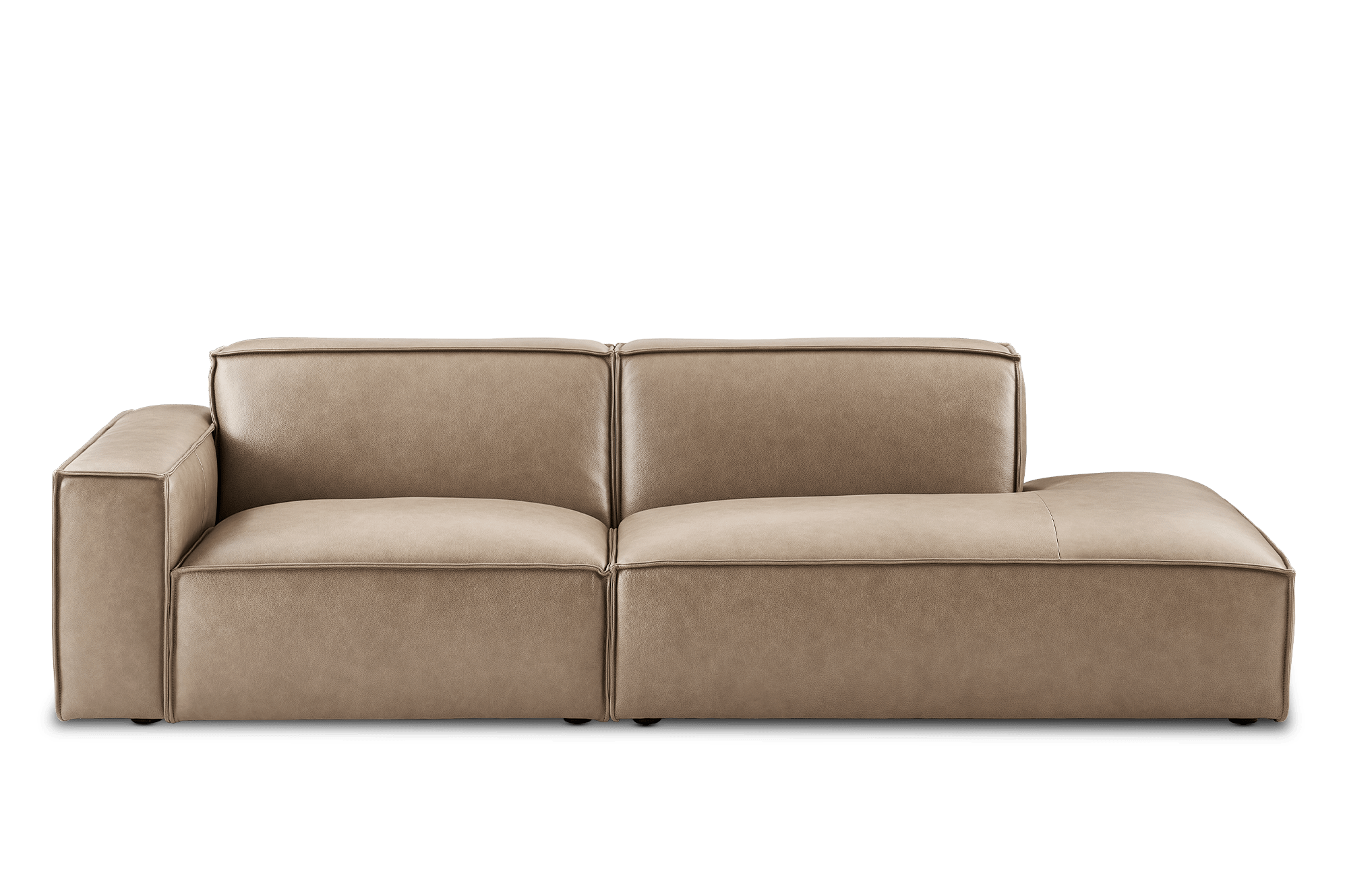 Jonathan Leather Side Chaise Sofa